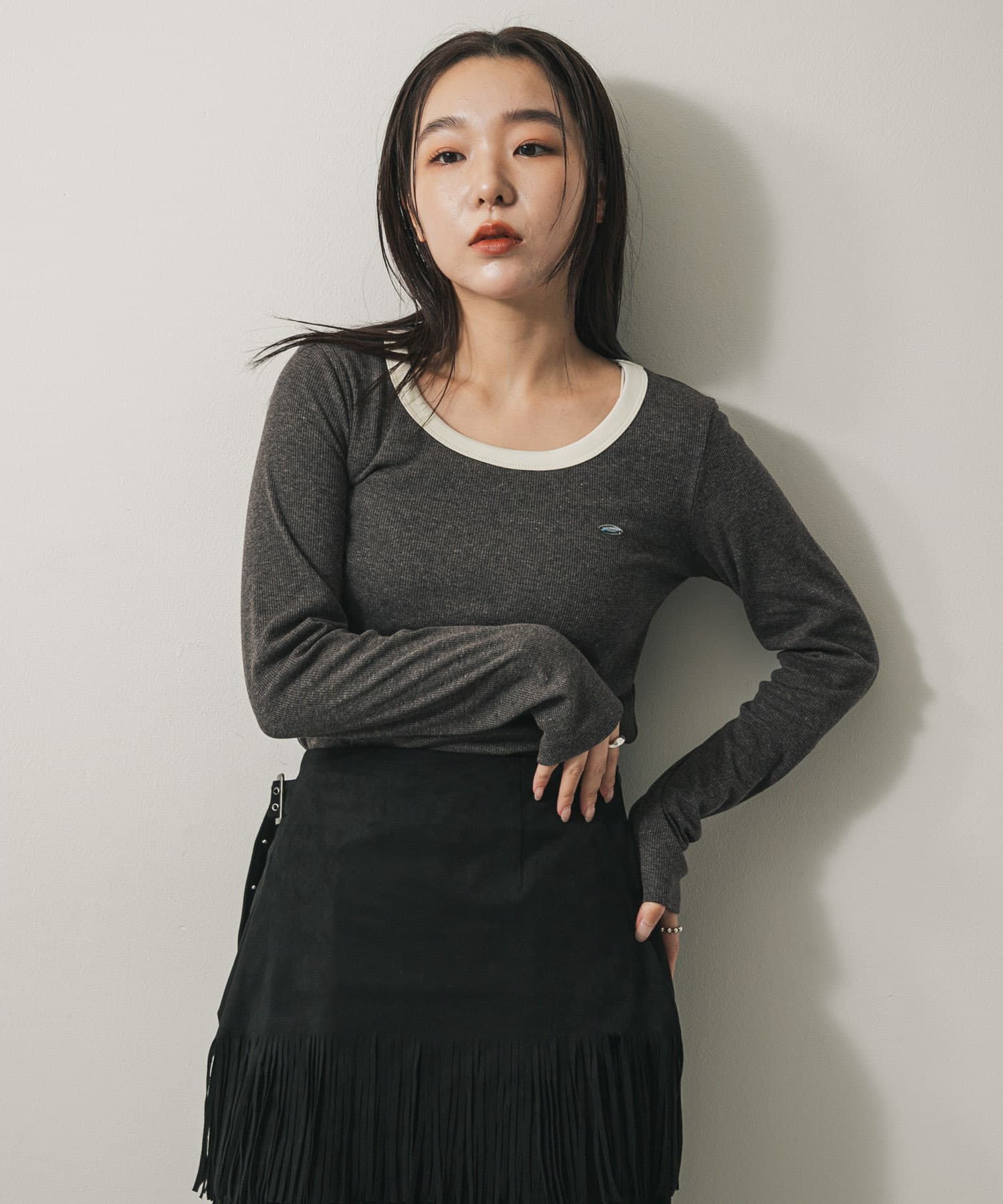 身長：158cm サイズ：one