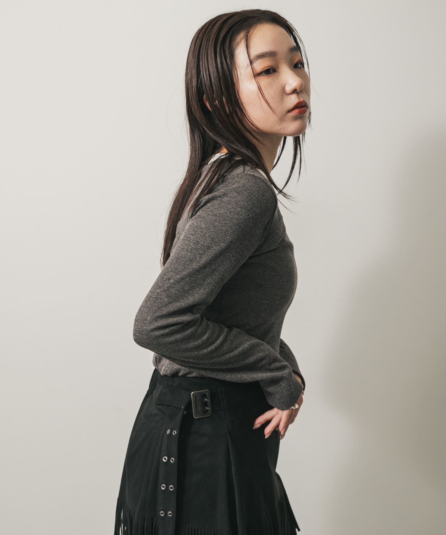 身長：158cm サイズ：one