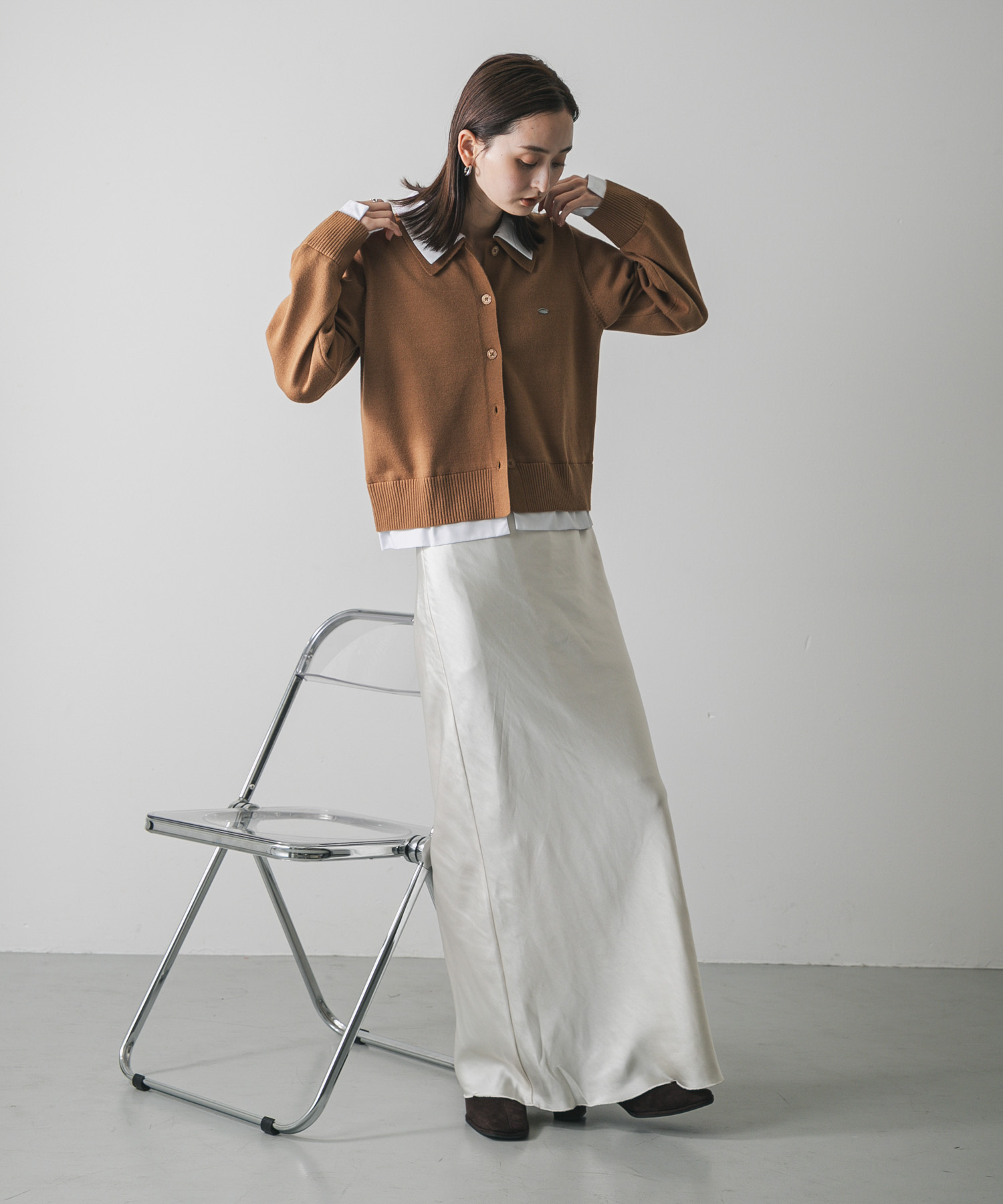 シャツドッキングニットカーディガン