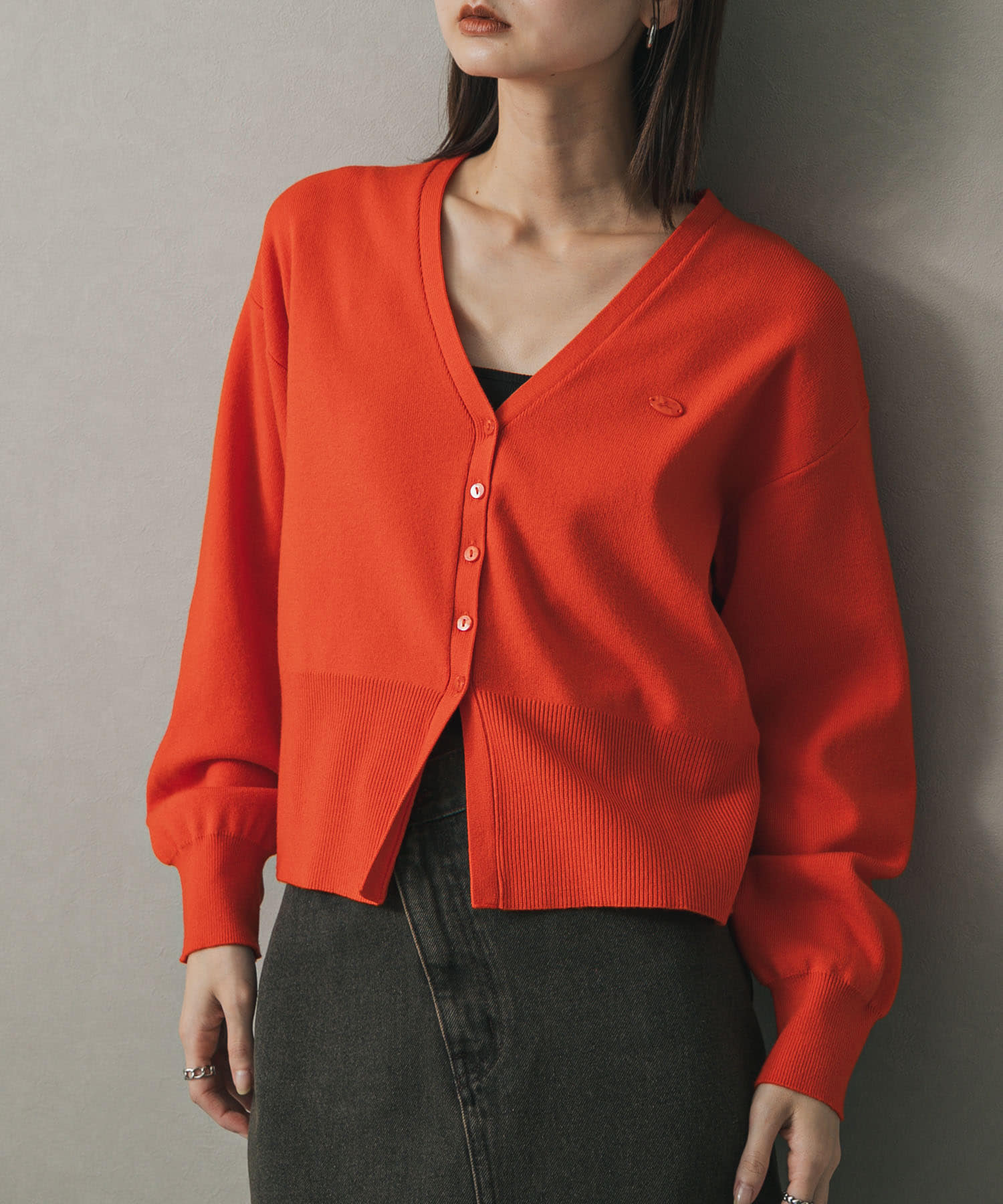 『WEB/一部店舗限定』プレートツキカーディガン