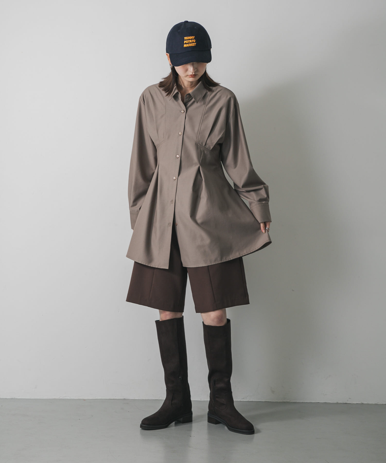 ウエストタックチュニックシャツ