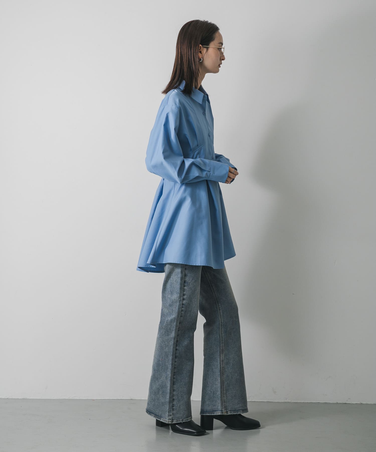 ウエストタックチュニックシャツ