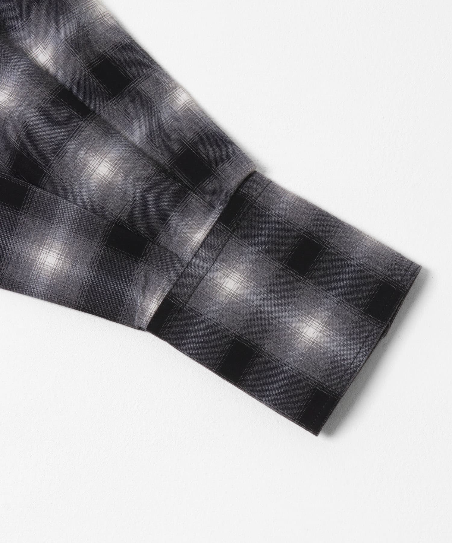 オンブレチェックルーズシャツ BLK×GRY one