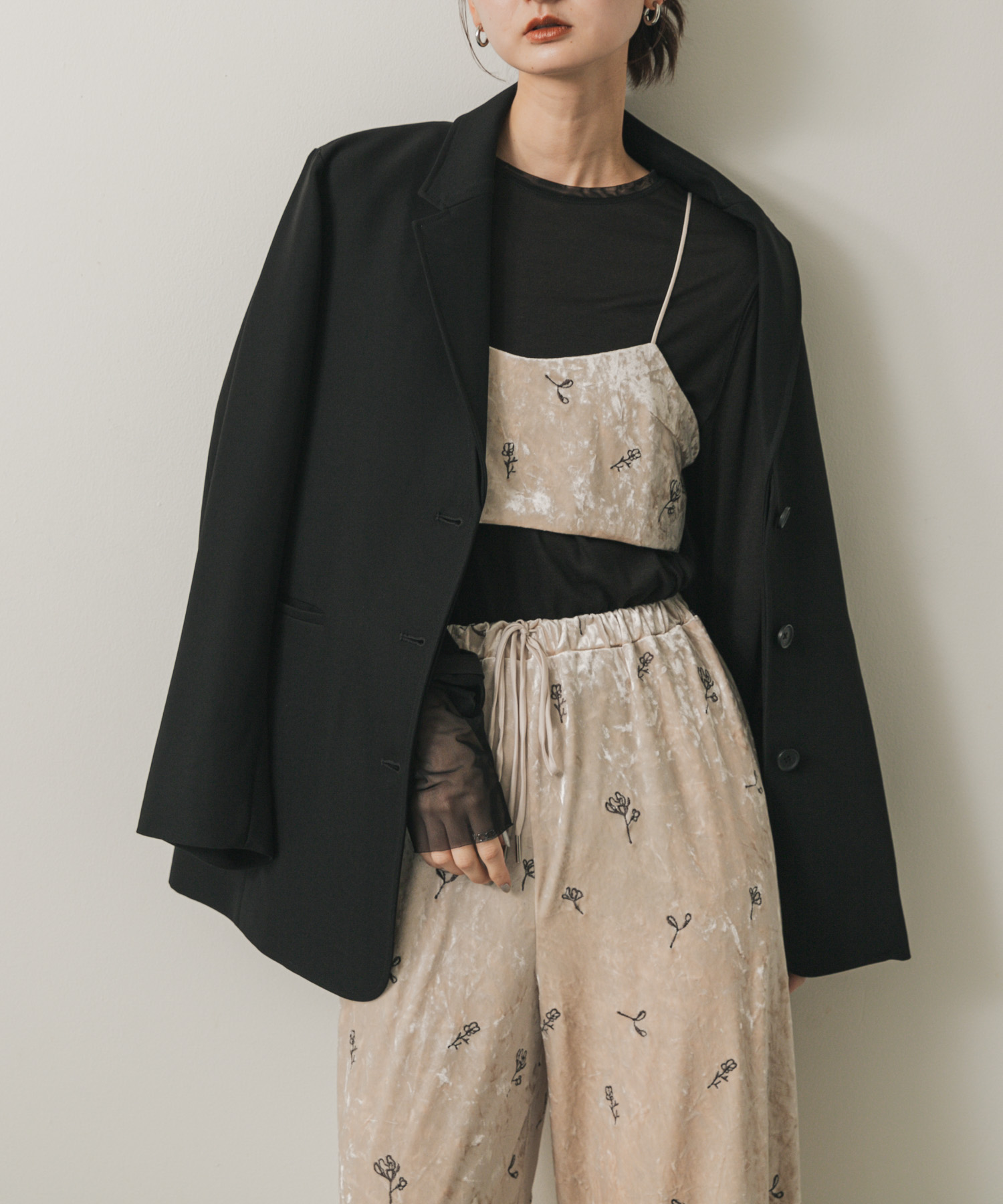 ベロアシシュウブラビスチェ