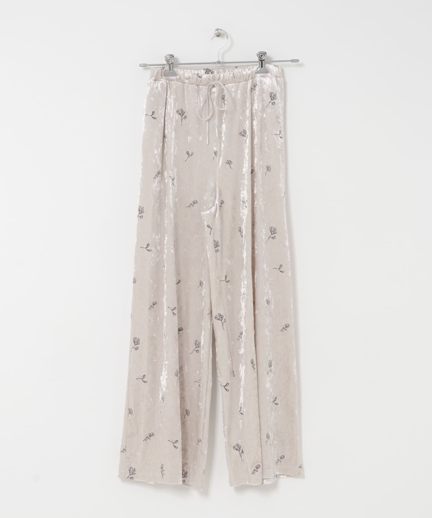 ベロアシシュウパンツ BEIGE one