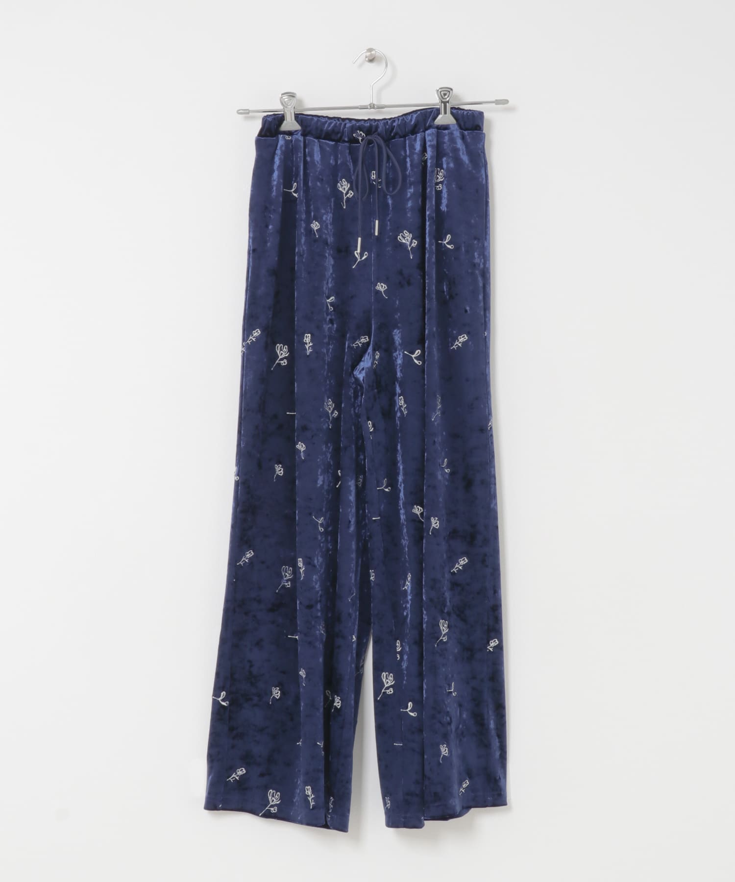 ベロアシシュウパンツ NAVY one