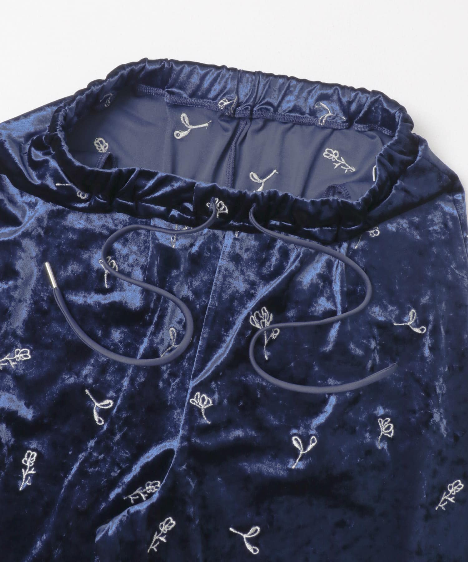ベロアシシュウパンツ NAVY one