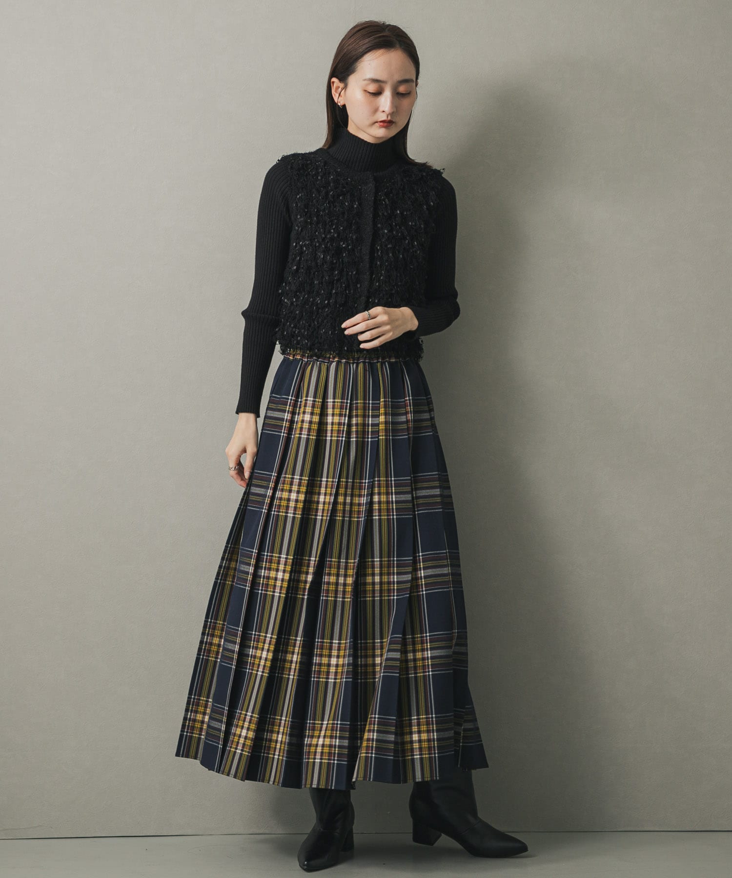 チェックプリーツスカート(one NVY×YEL): スカート｜URBAN RESEARCH