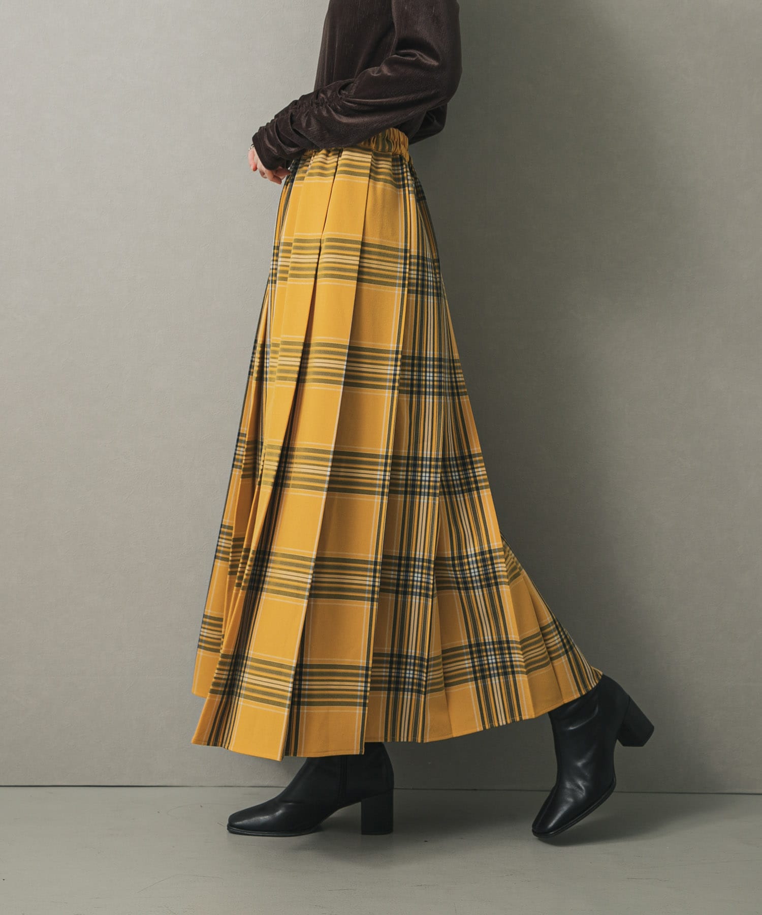 チェックプリーツスカート