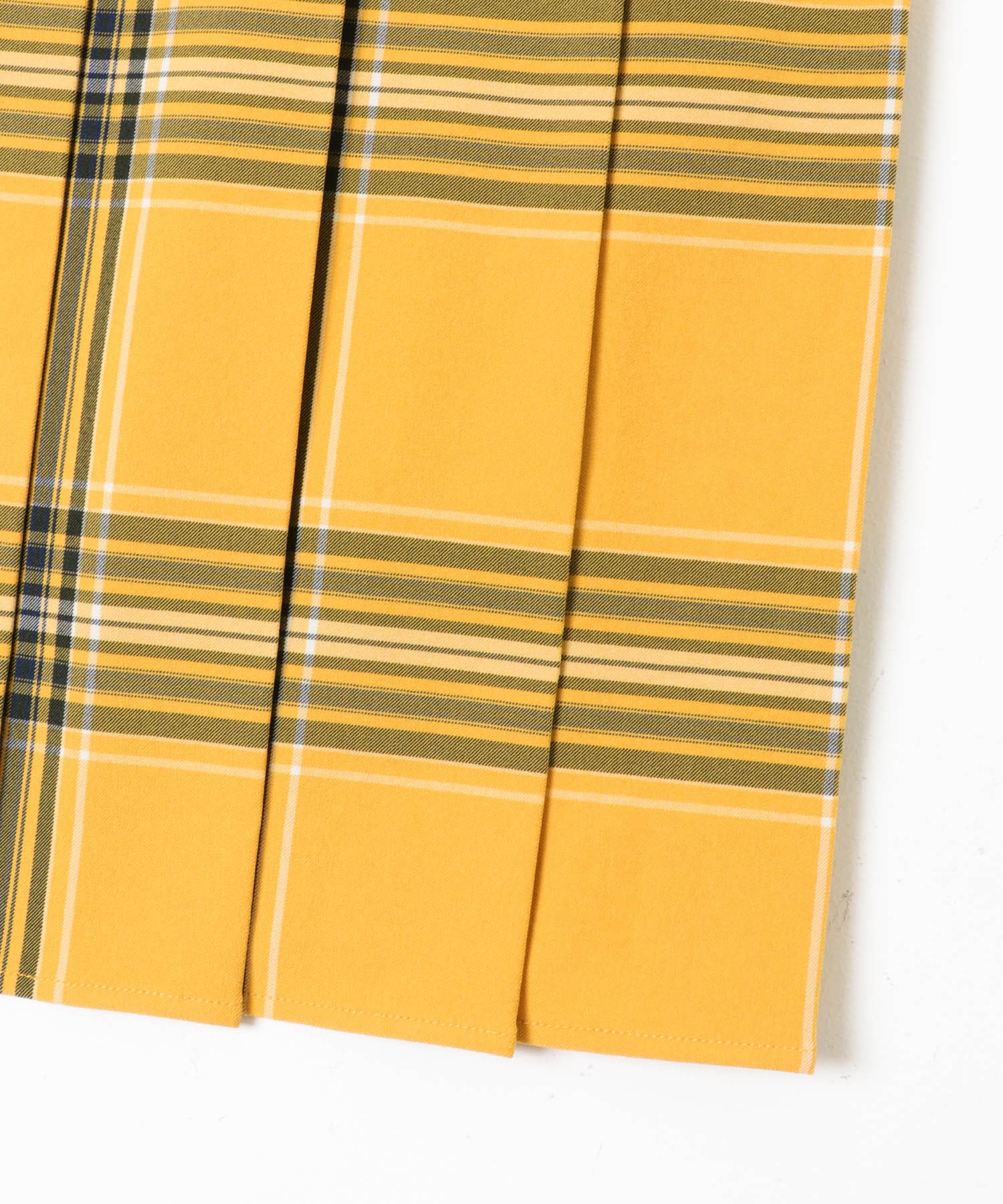 チェックプリーツスカート YEL×NVY one