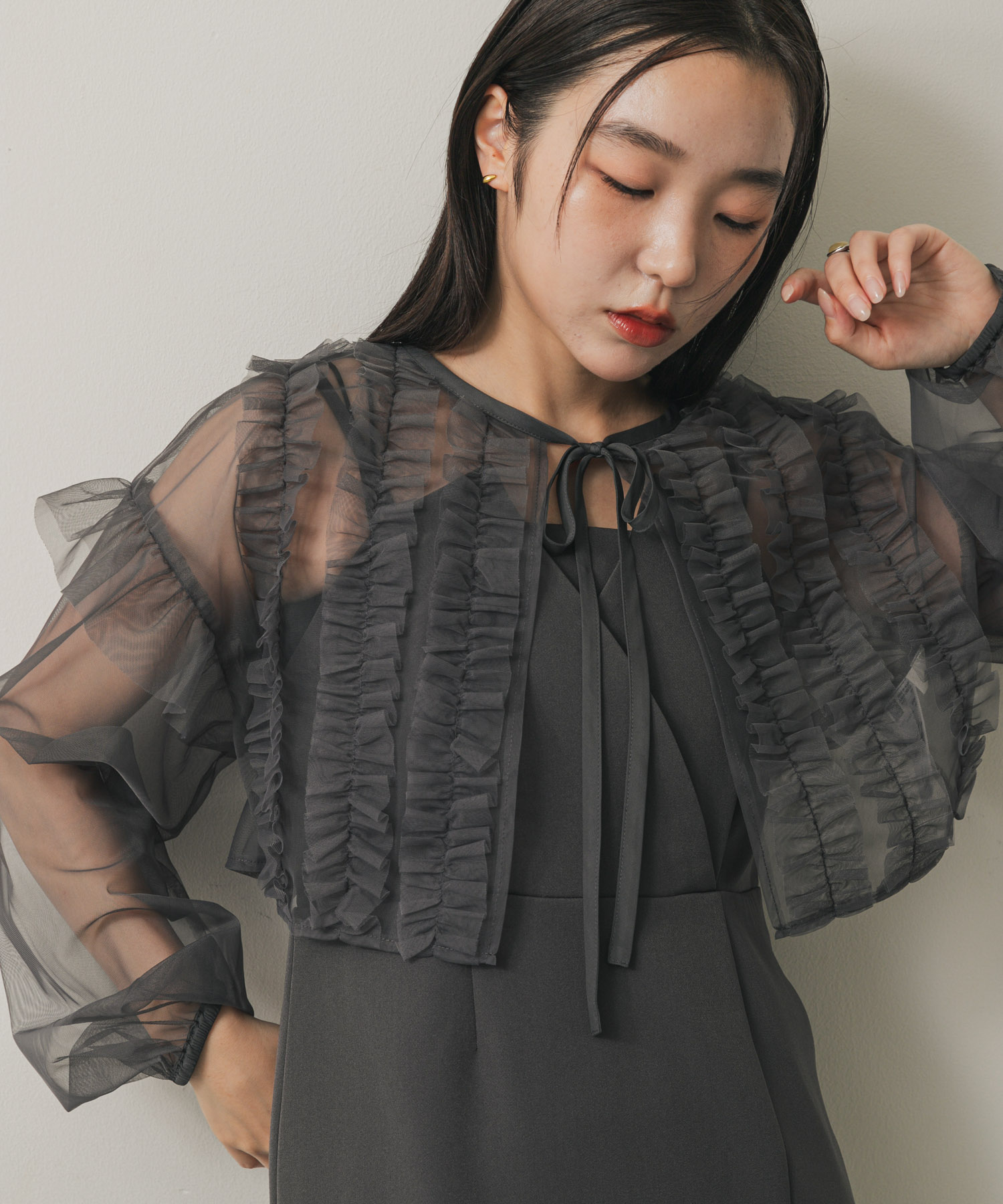 身長：158cm サイズ：one