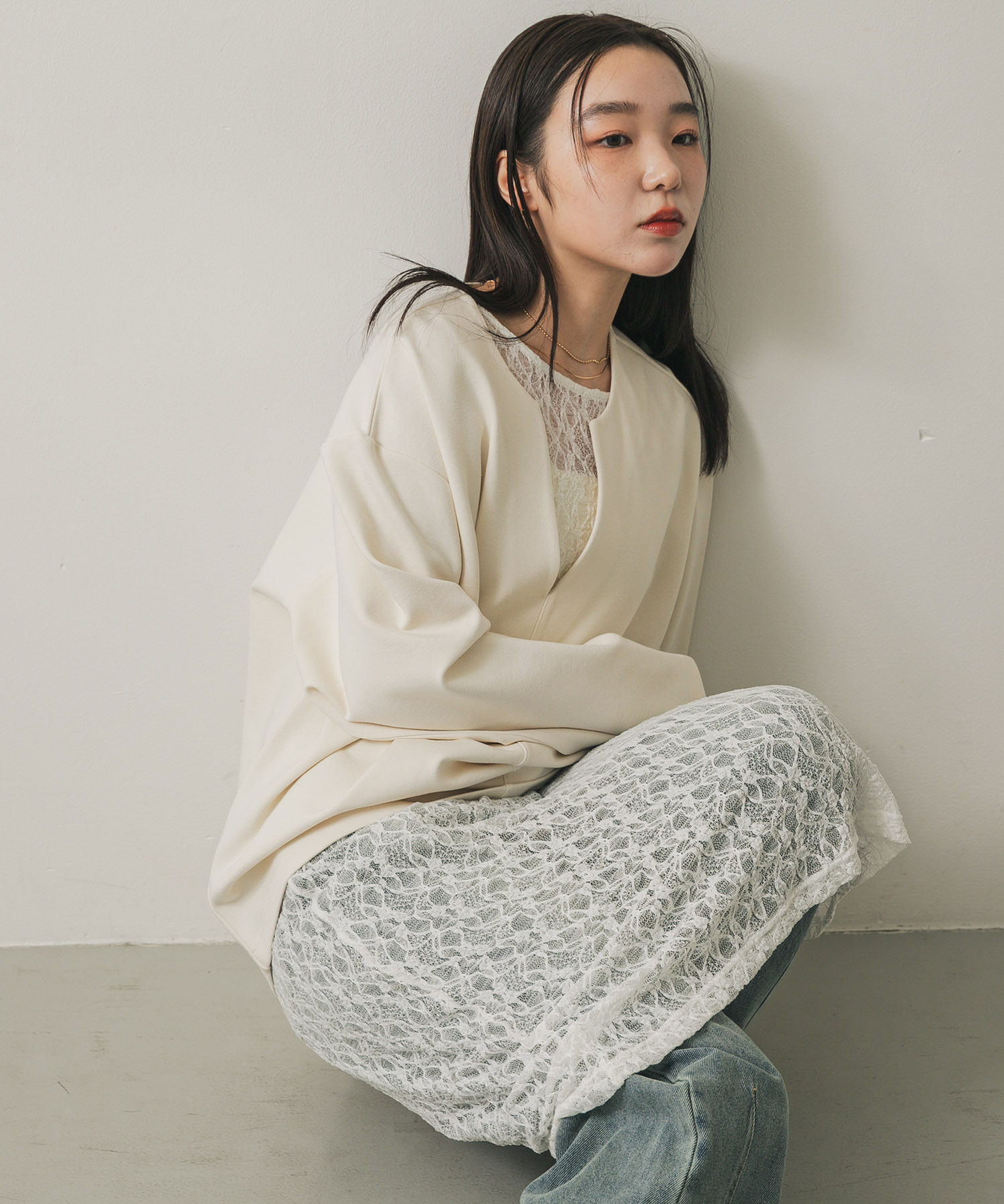身長：158cm サイズ：one