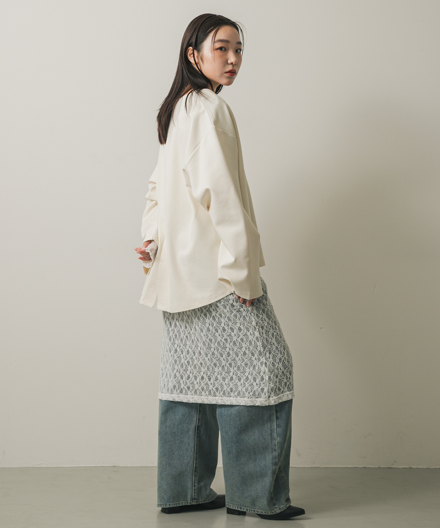 身長：158cm サイズ：one