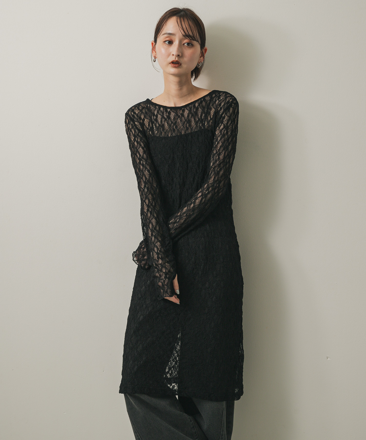 身長：169cm サイズ：one