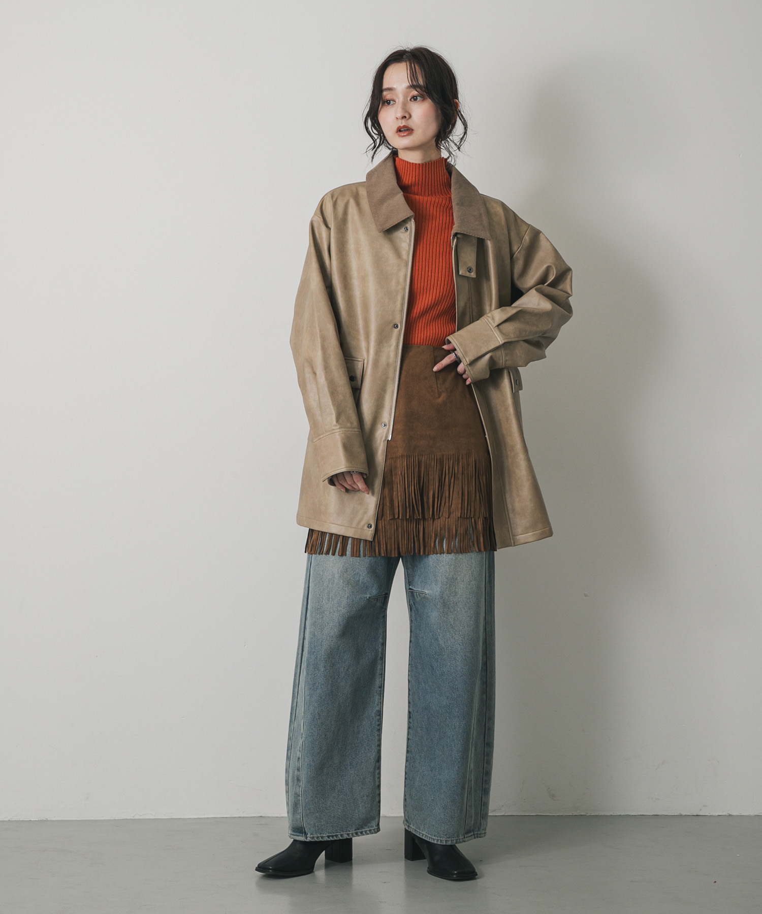 身長：169cm サイズ：one