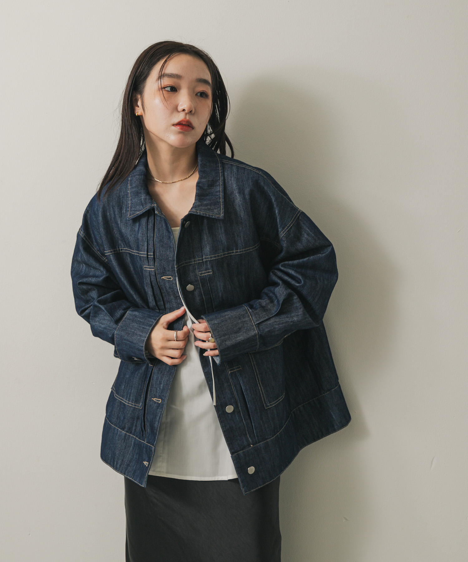 身長：158cm サイズ：one