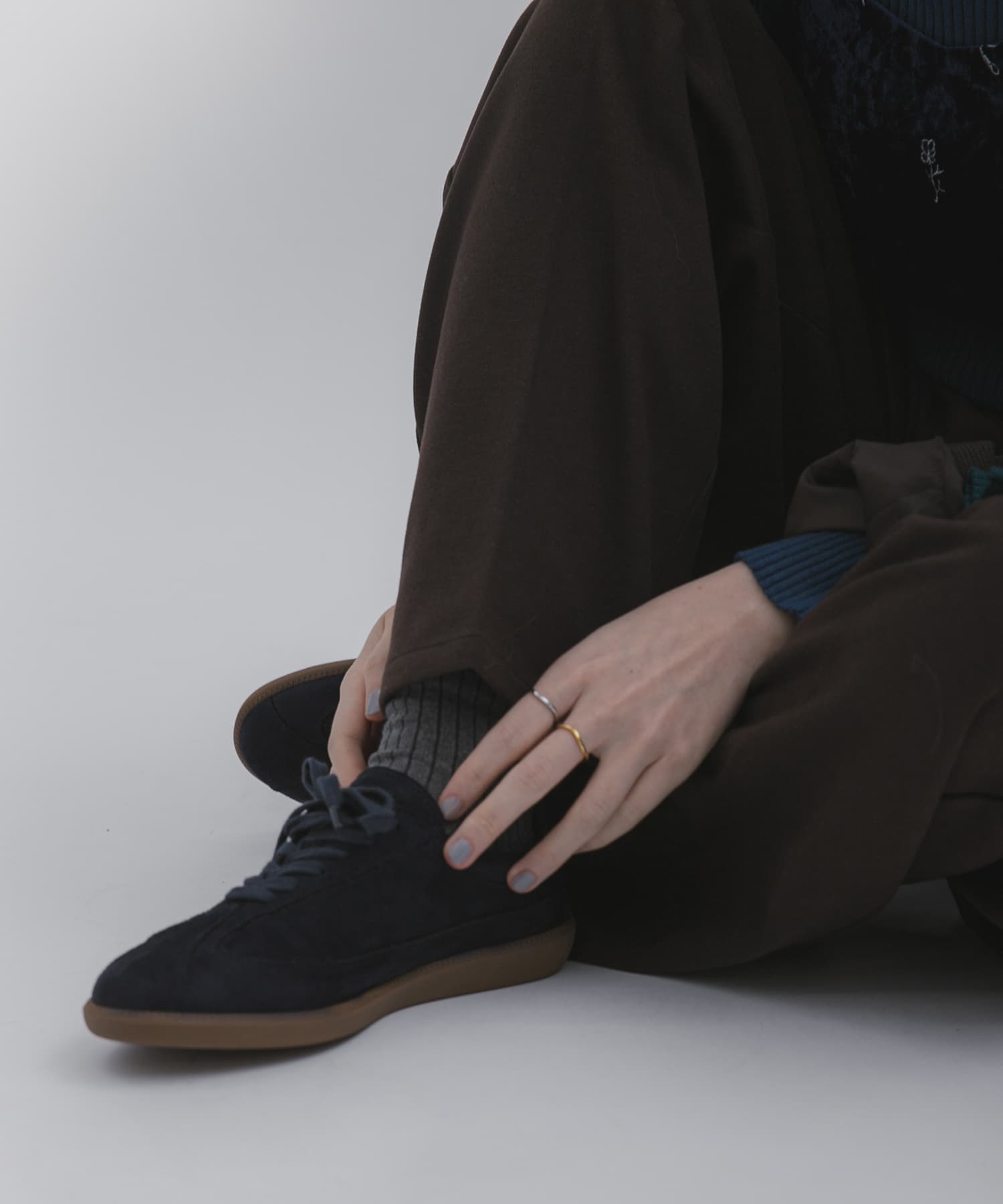 ジャーマントレーナースニーカー NAVY S