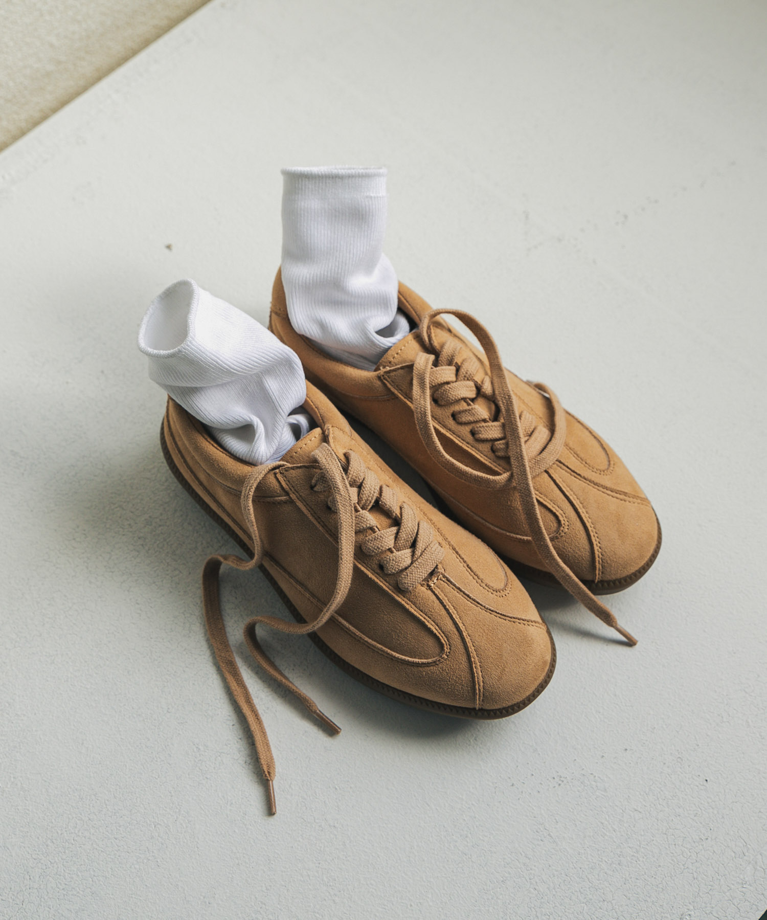 ジャーマントレーナースニーカー CAMEL S