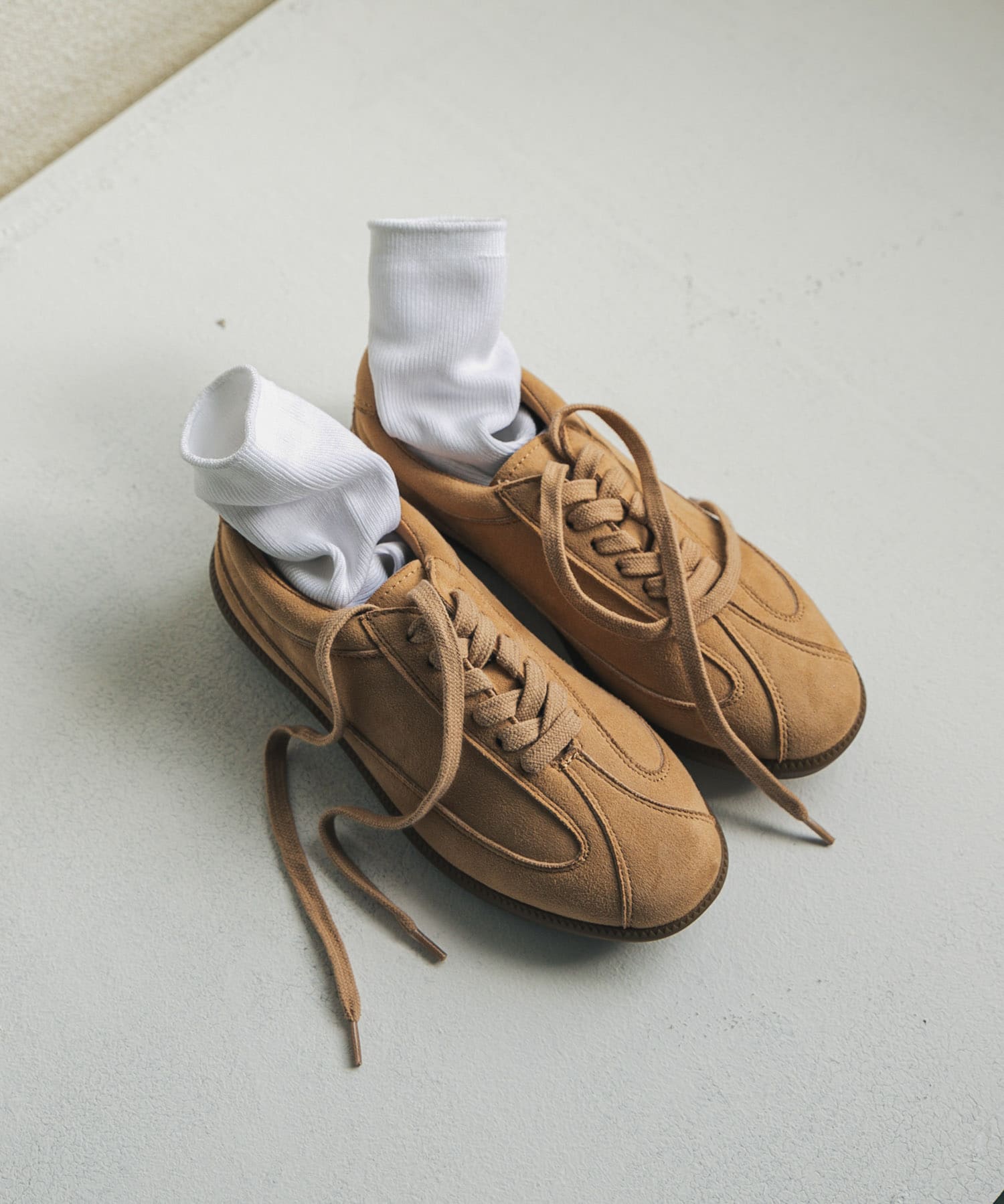 ジャーマントレーナースニーカー CAMEL S