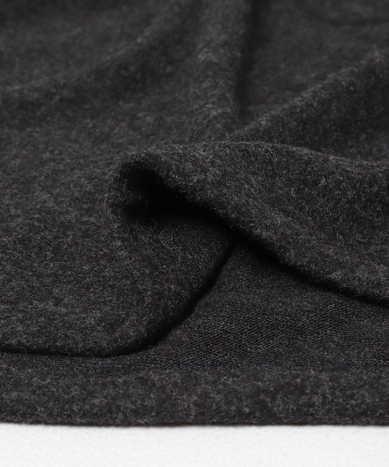 ウールジャージハーフZIP CHARCOAL M