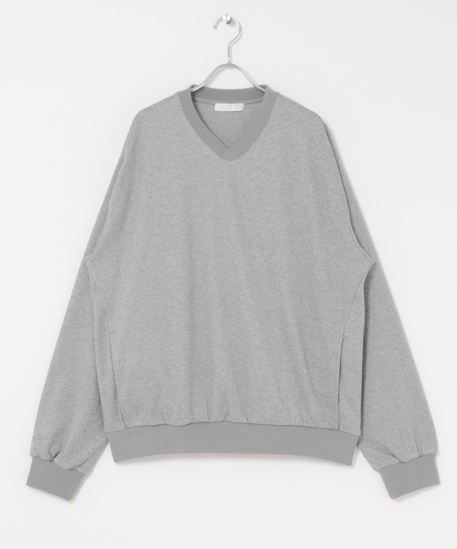 ライトカットメルトンVネックプルオーバー GRAY M