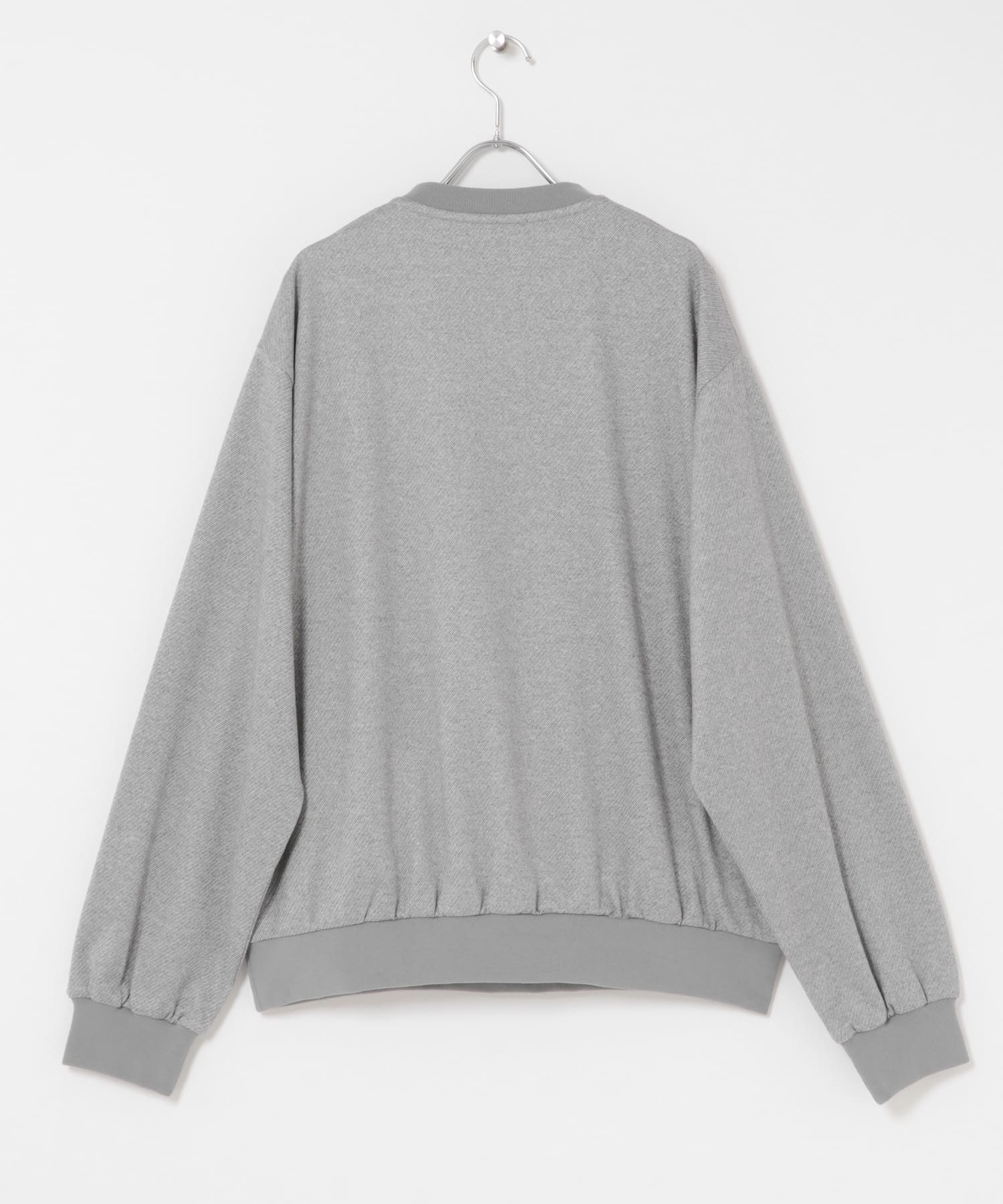 ライトカットメルトンVネックプルオーバー GRAY M