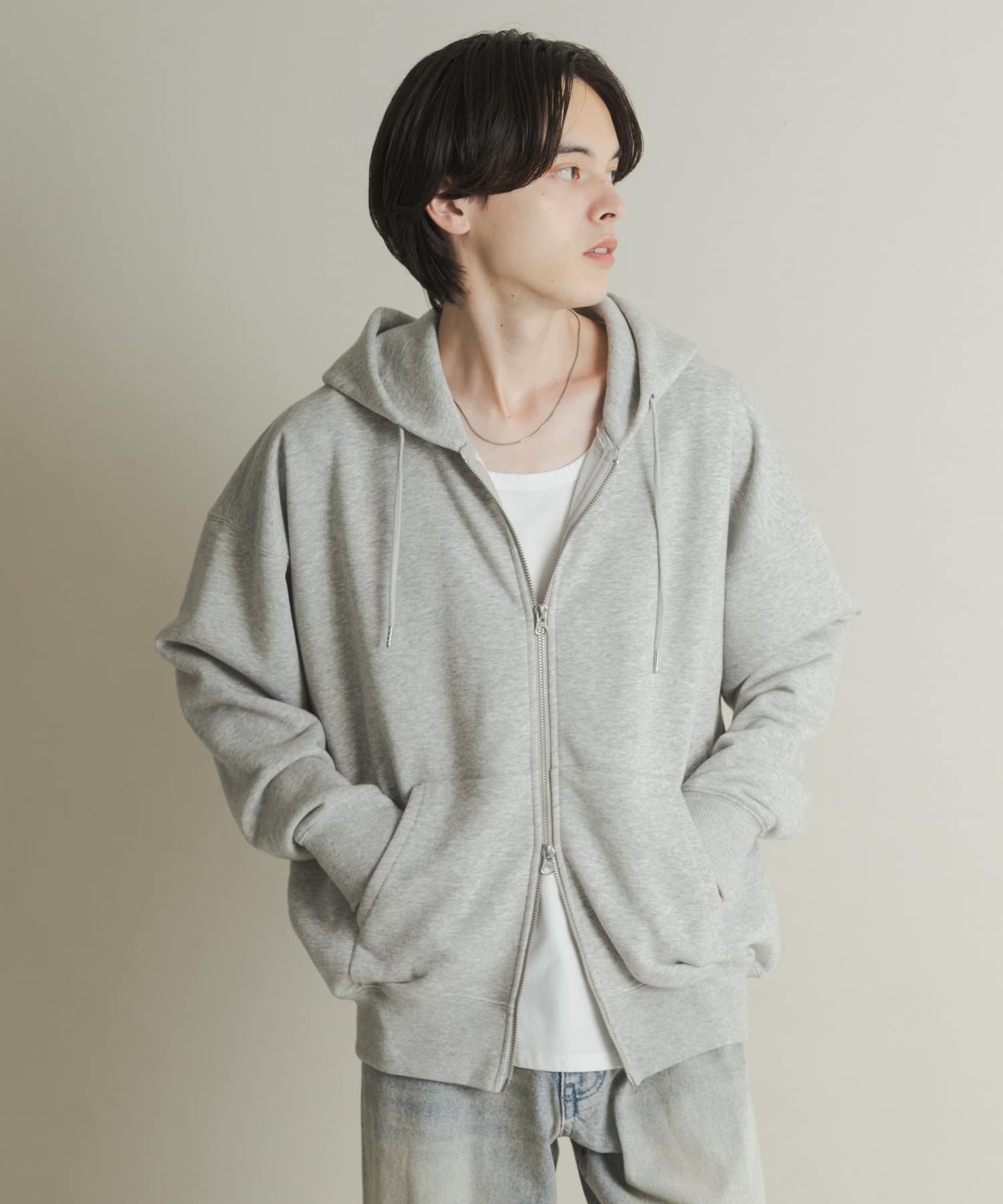 『ユニセックス』Wジップパーカー