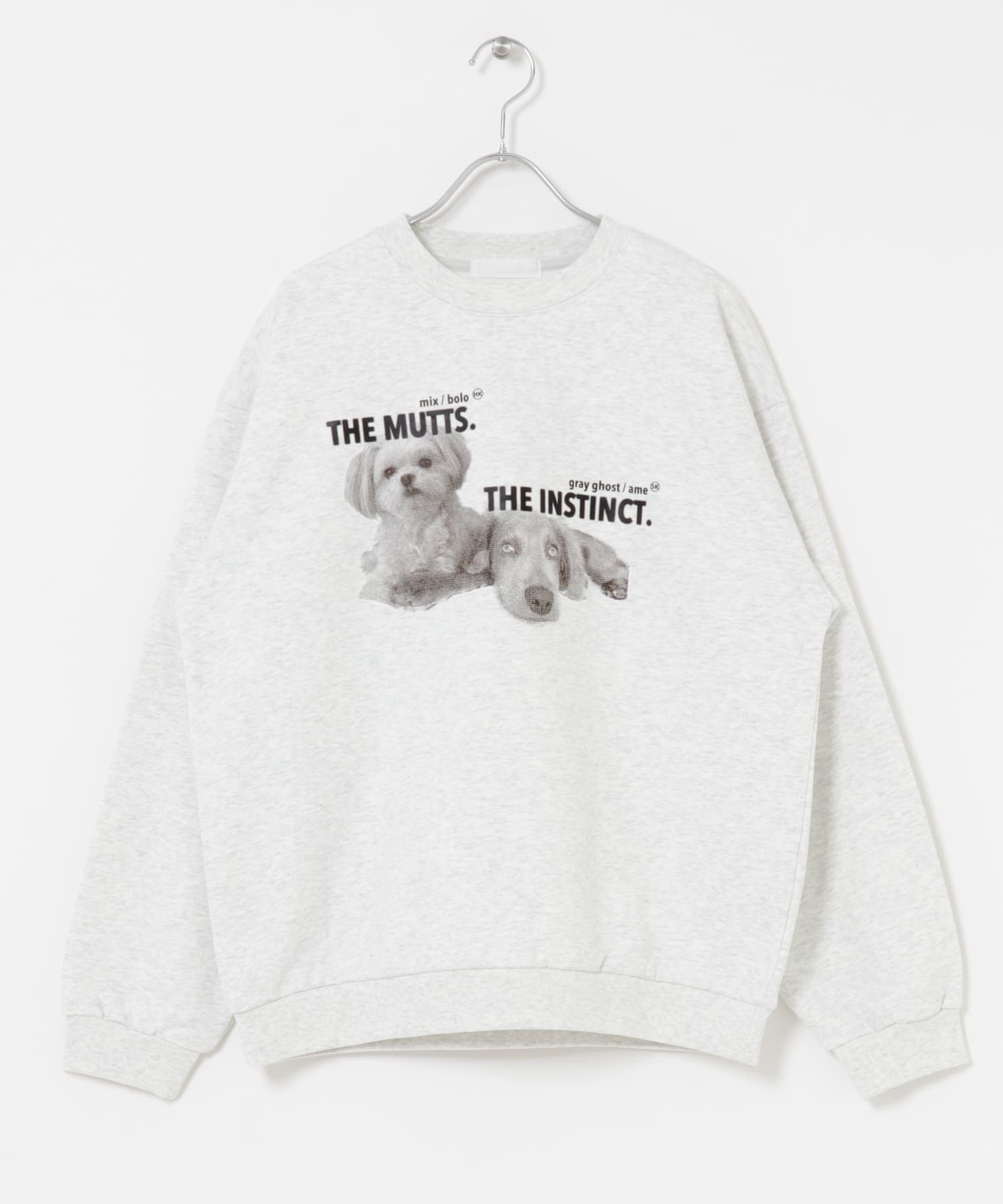 Dog graphic crew-neck Sweat OATMEAL M