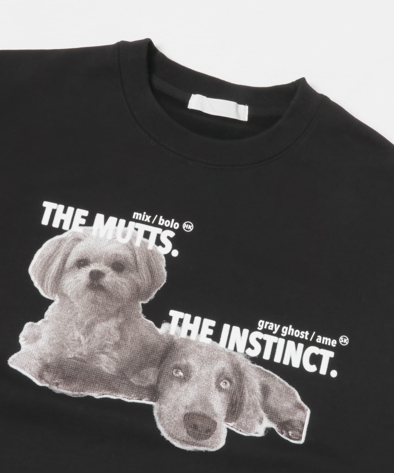 Dog graphic crew-neck Sweat BLACK M