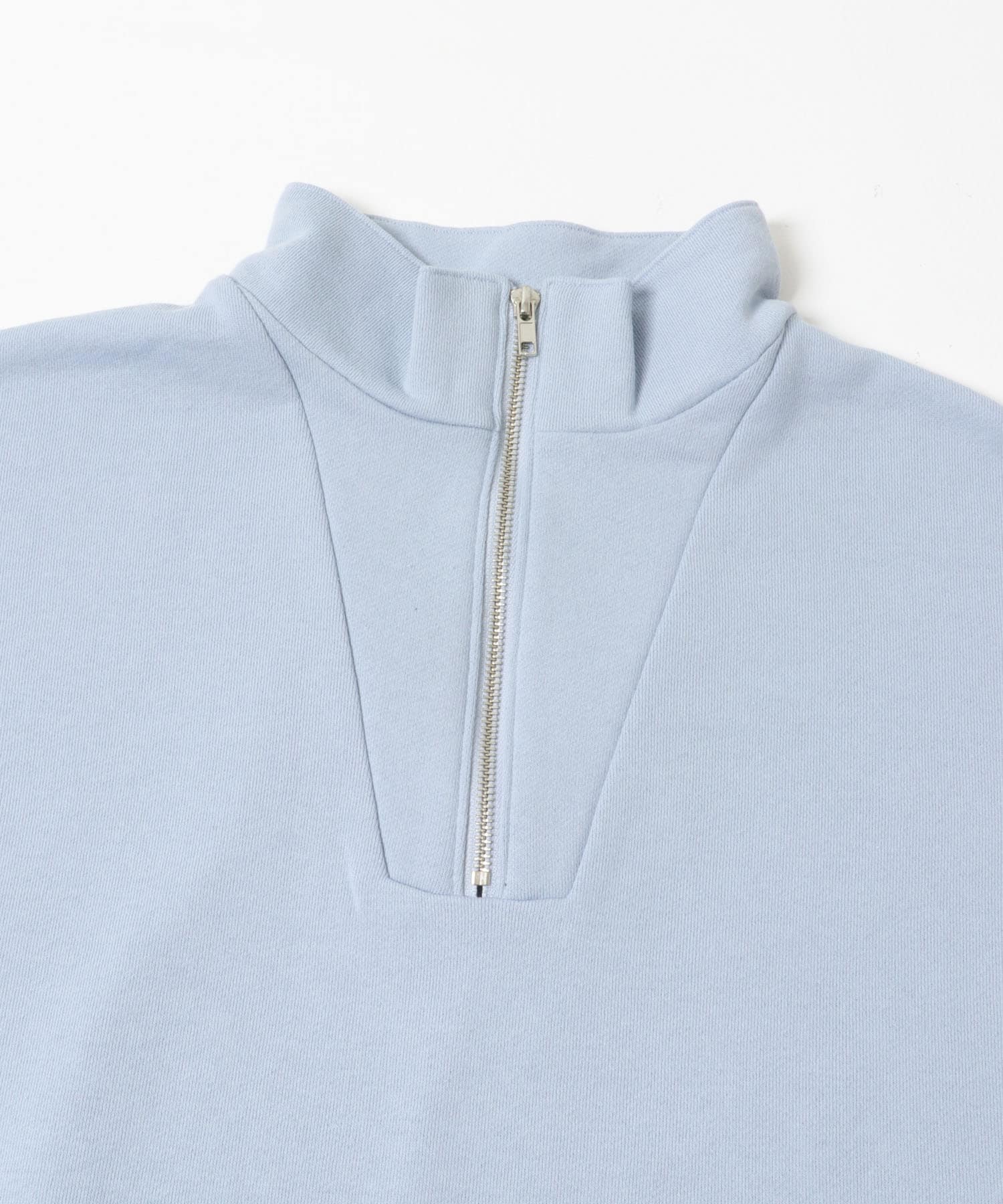 『一部WEB限定カラー』ハーフジップロングスリーブスウェット L.BLUE M