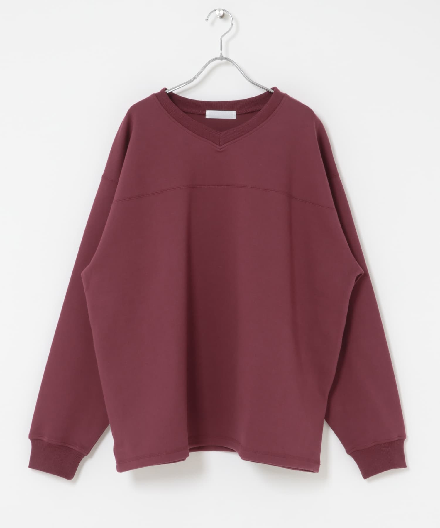 カノコVネックスウェット BORDEAUX M