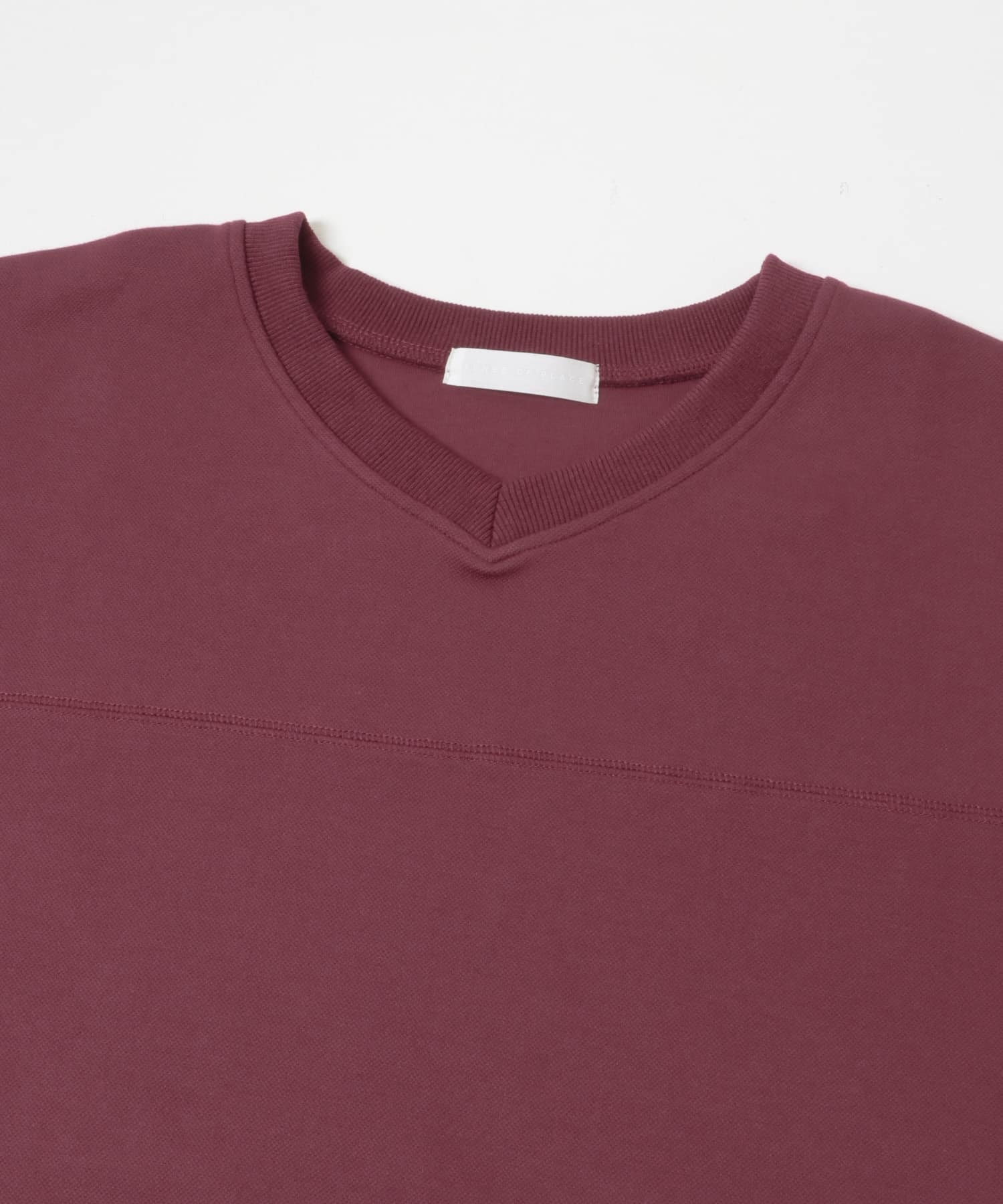 カノコVネックスウェット BORDEAUX M