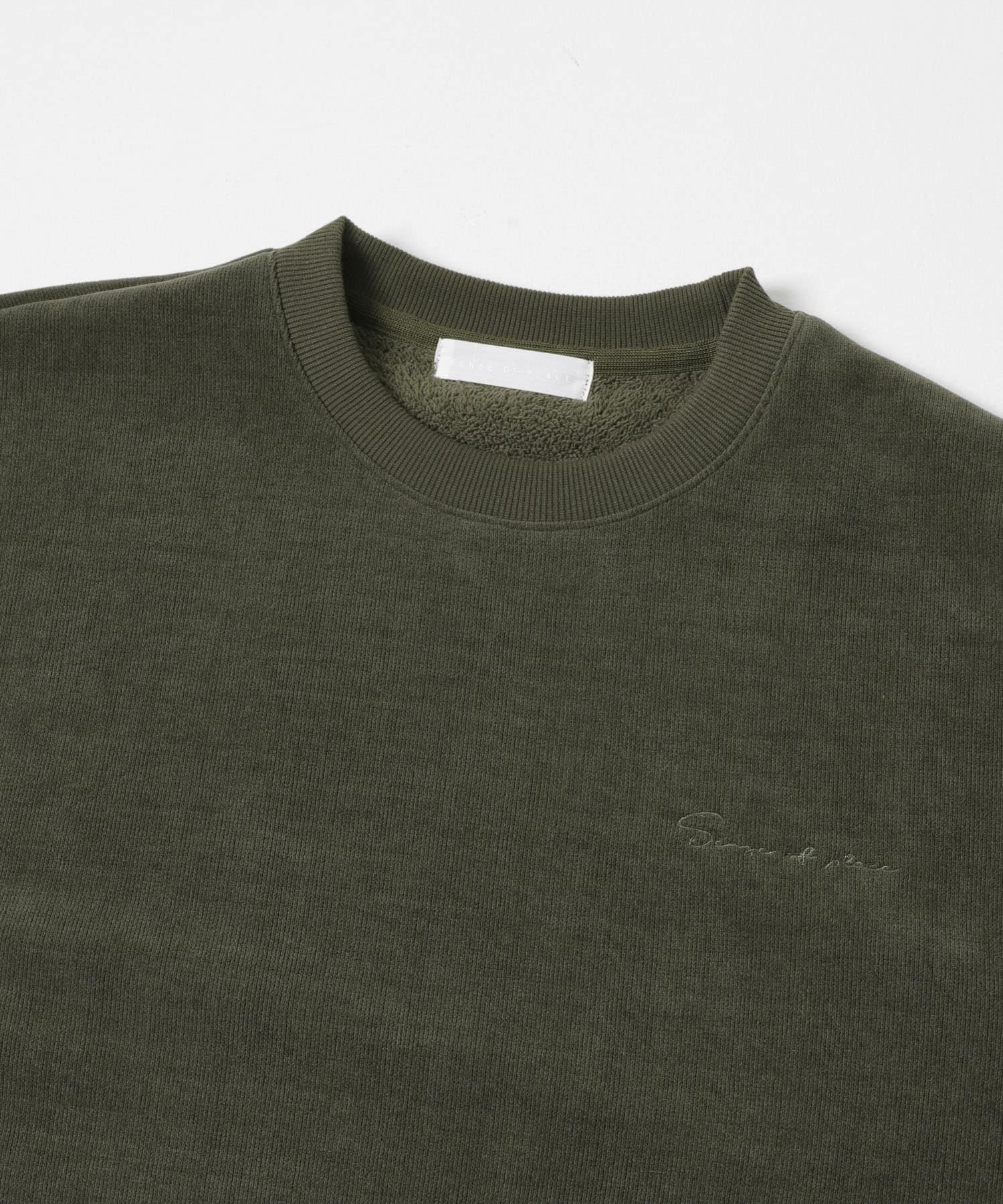 ニットフリースクルーネックプルオーバー CHARCOAL M