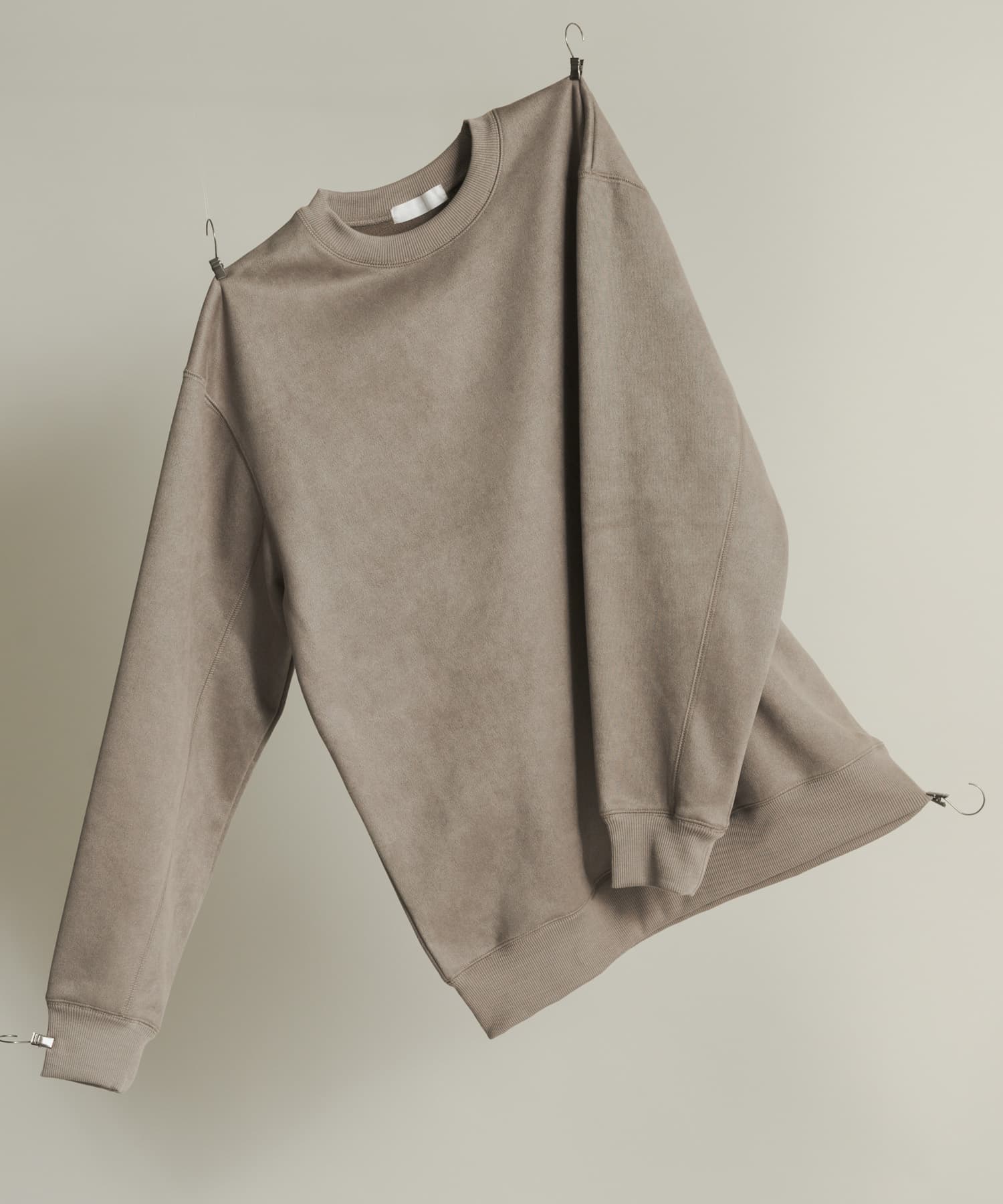 フェイクスエードクルーネックスウェット GRAY L