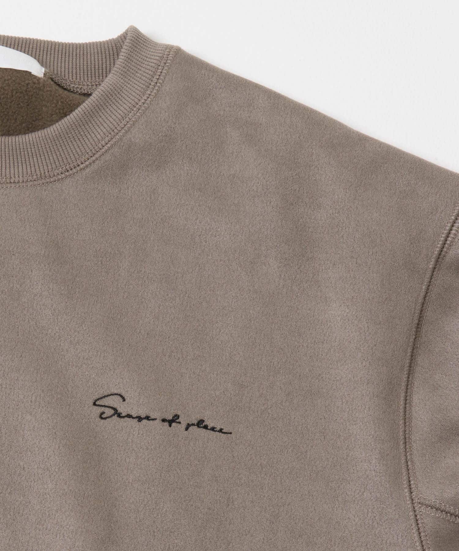 シシュウフェイクスエードクルーネックスウェット GRAY M