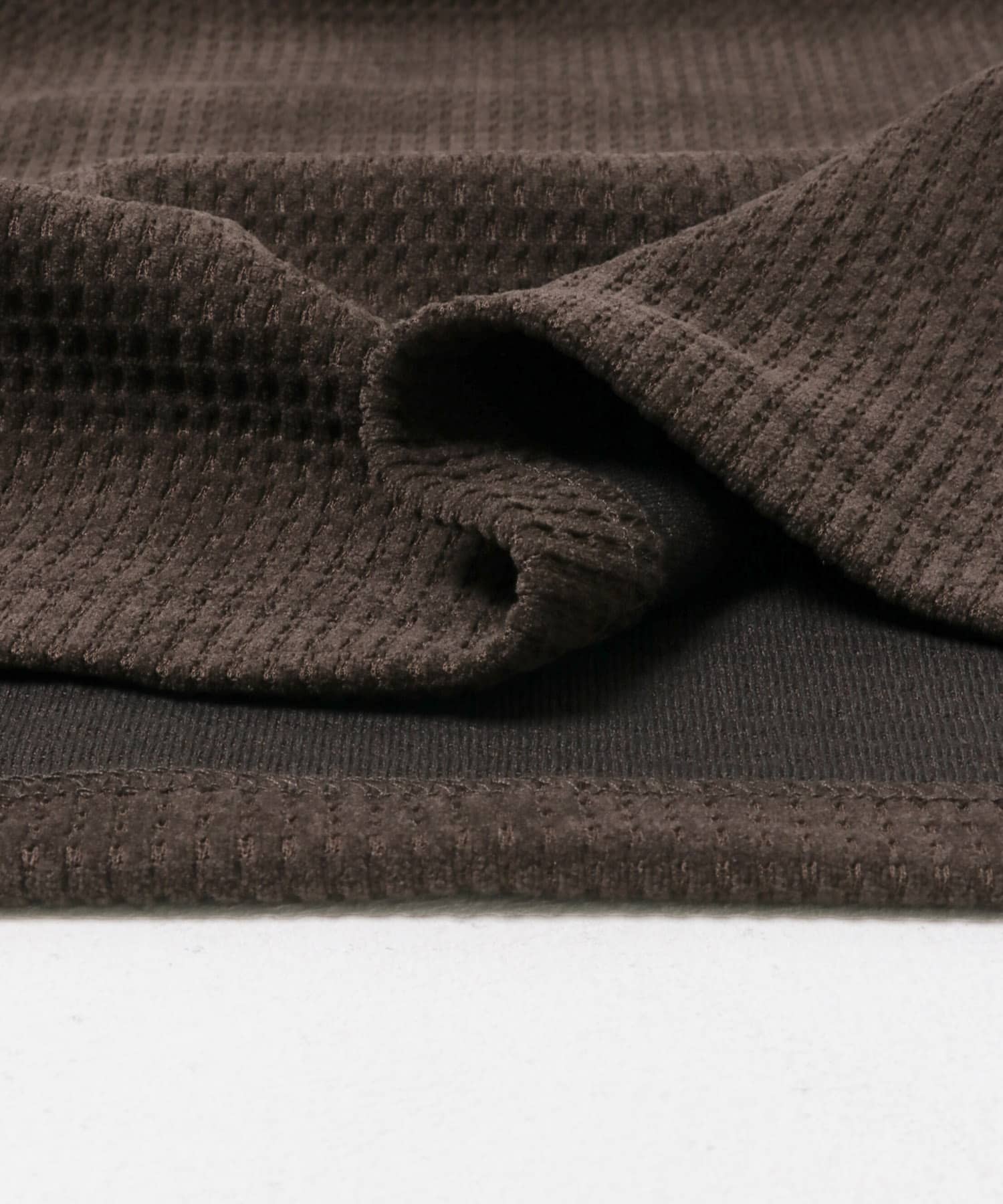 ヘビーサーマルパターンロングTシャツ BROWN M