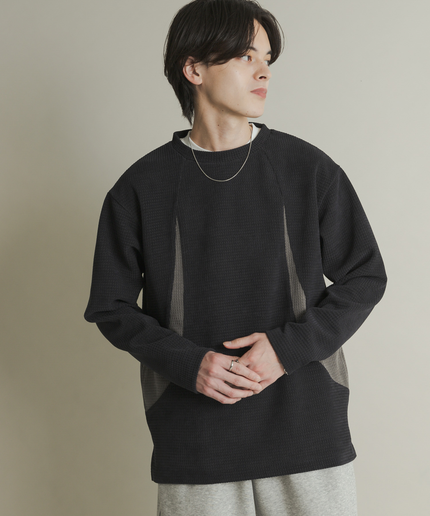 ヘビーサーマルパターンロングTシャツ