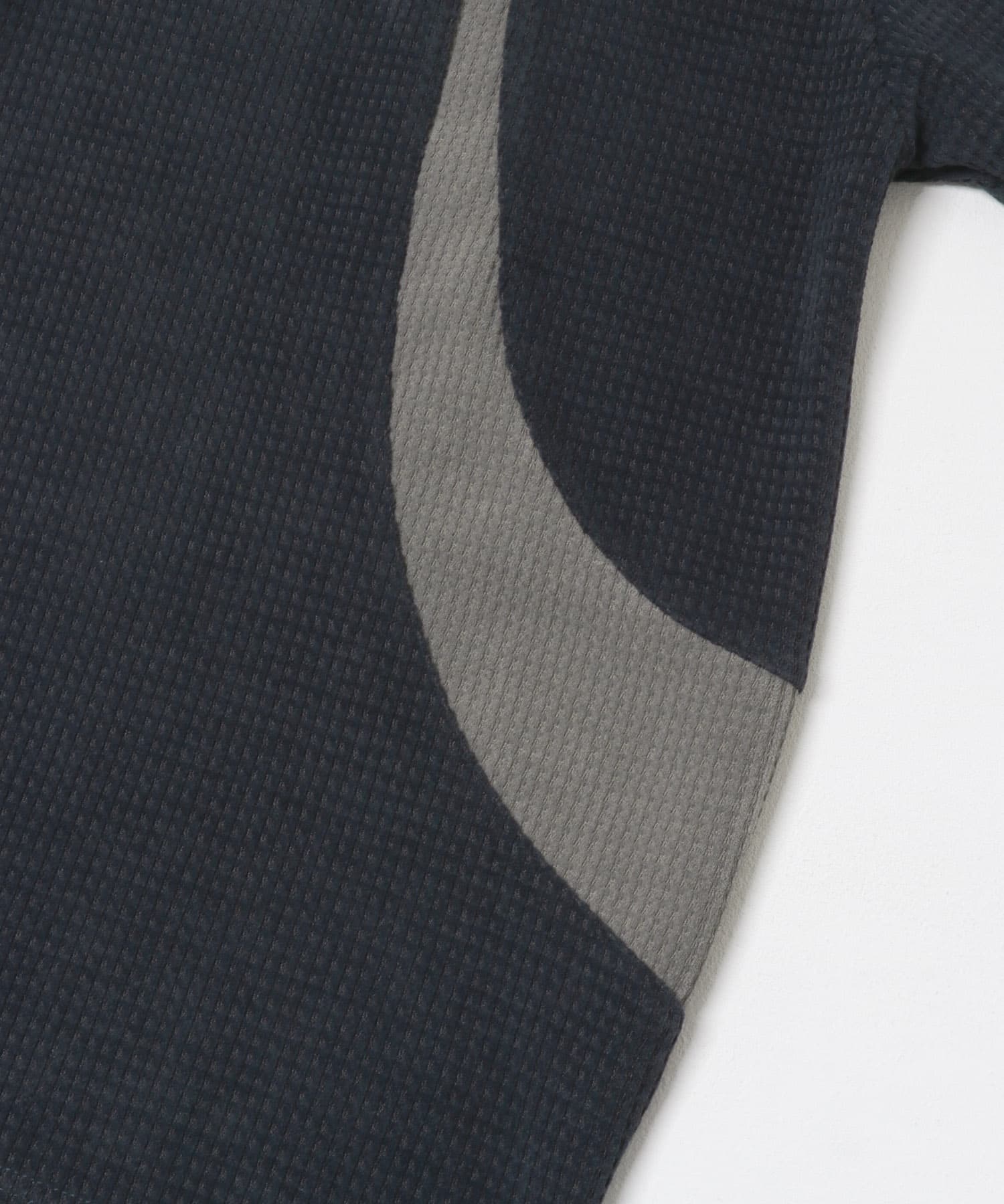 ヘビーサーマルパターンロングTシャツ NAVY M