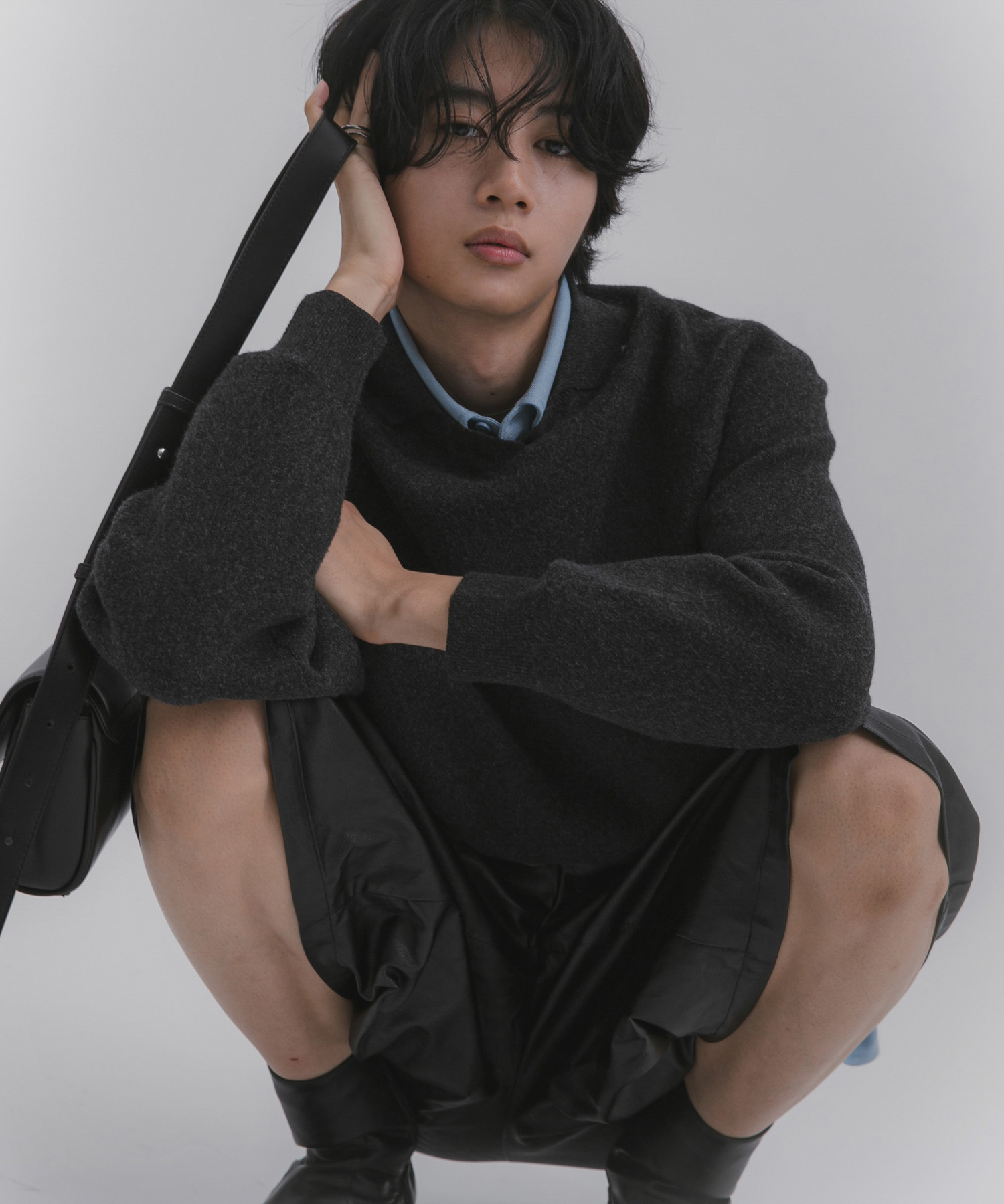 スウェットライクスキッパーニット