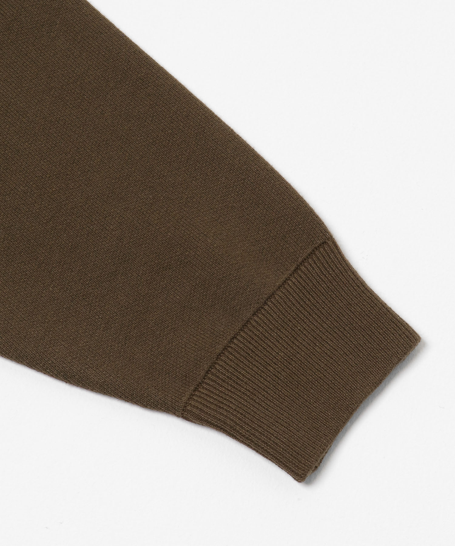 スウェットライクハーフジップニット BROWN M