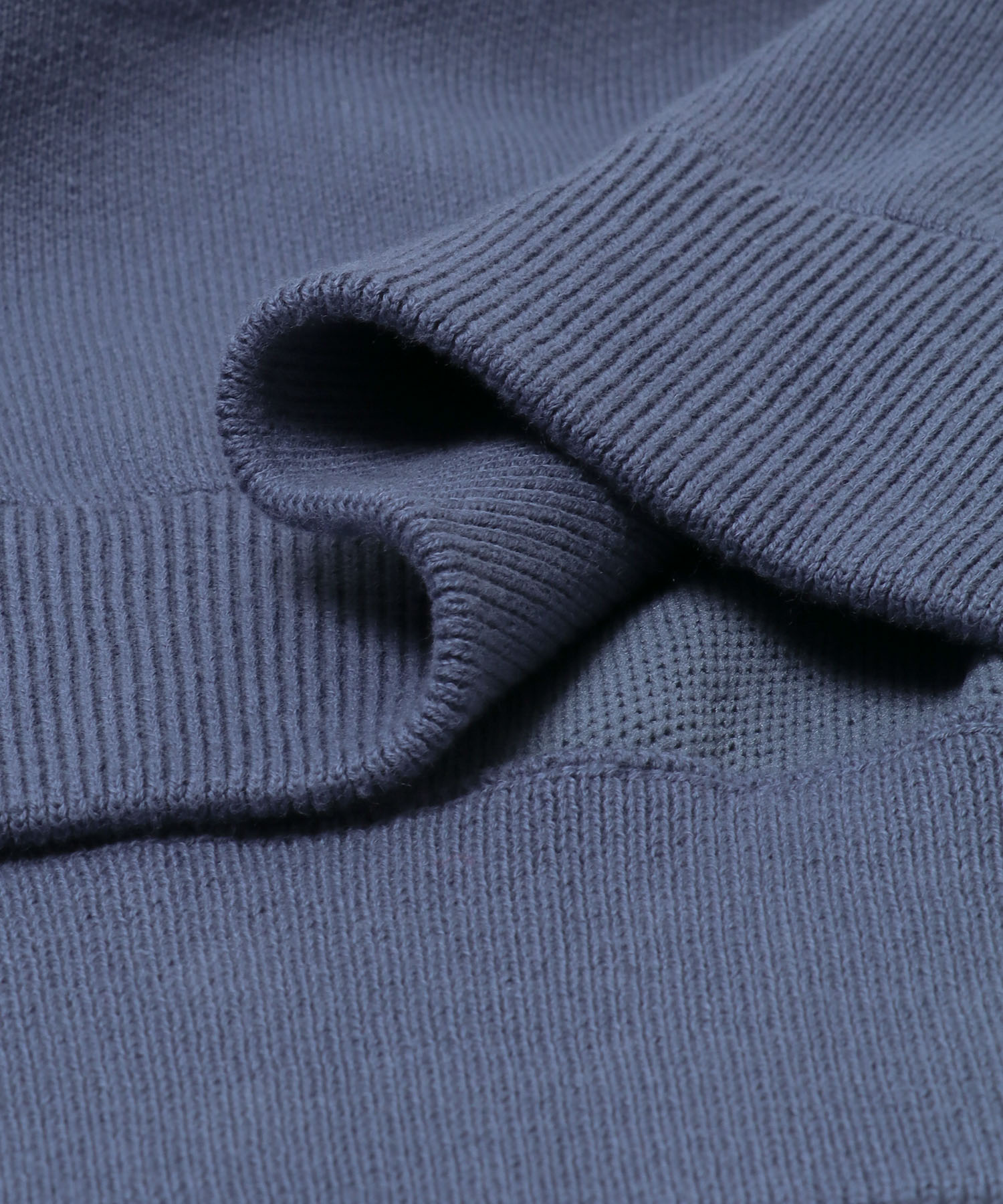 スウェットライクハーフジップニット BLUE M