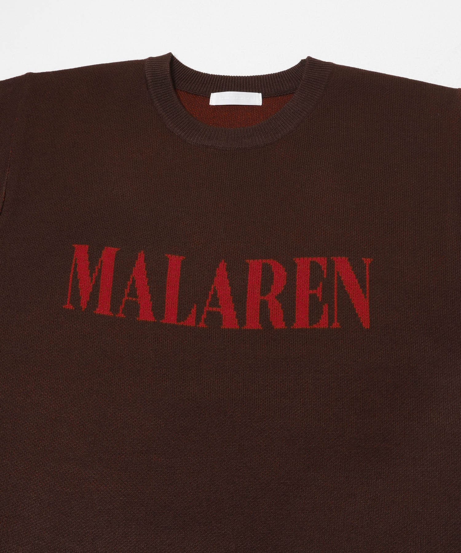 ロゴグラフィッククルーネックニット BROWN M