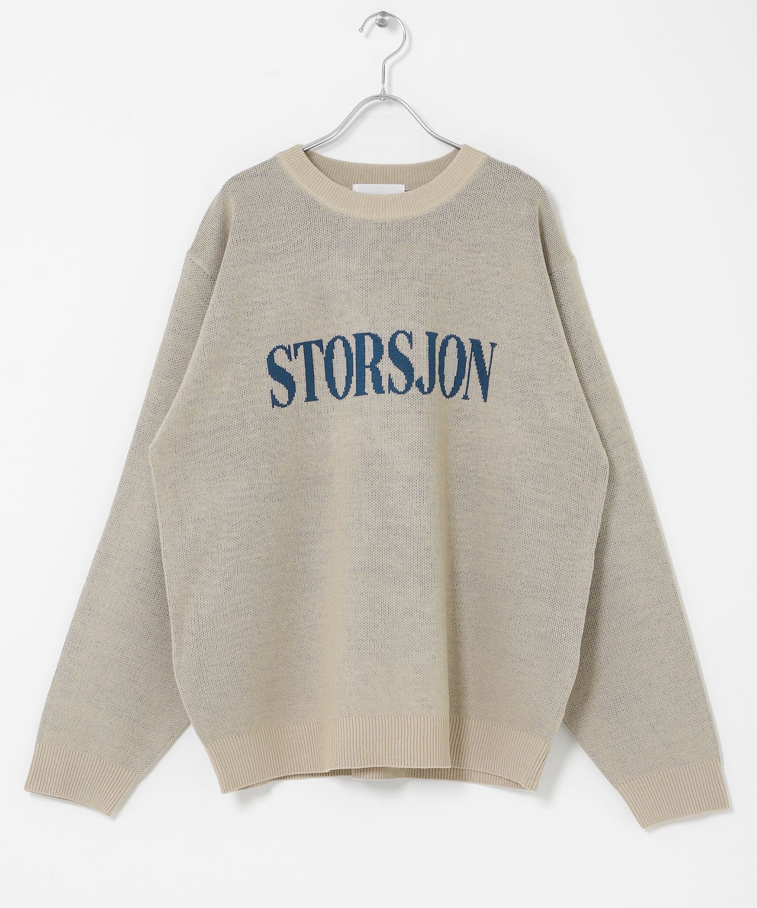 ロゴグラフィッククルーネックニット GREIGE M