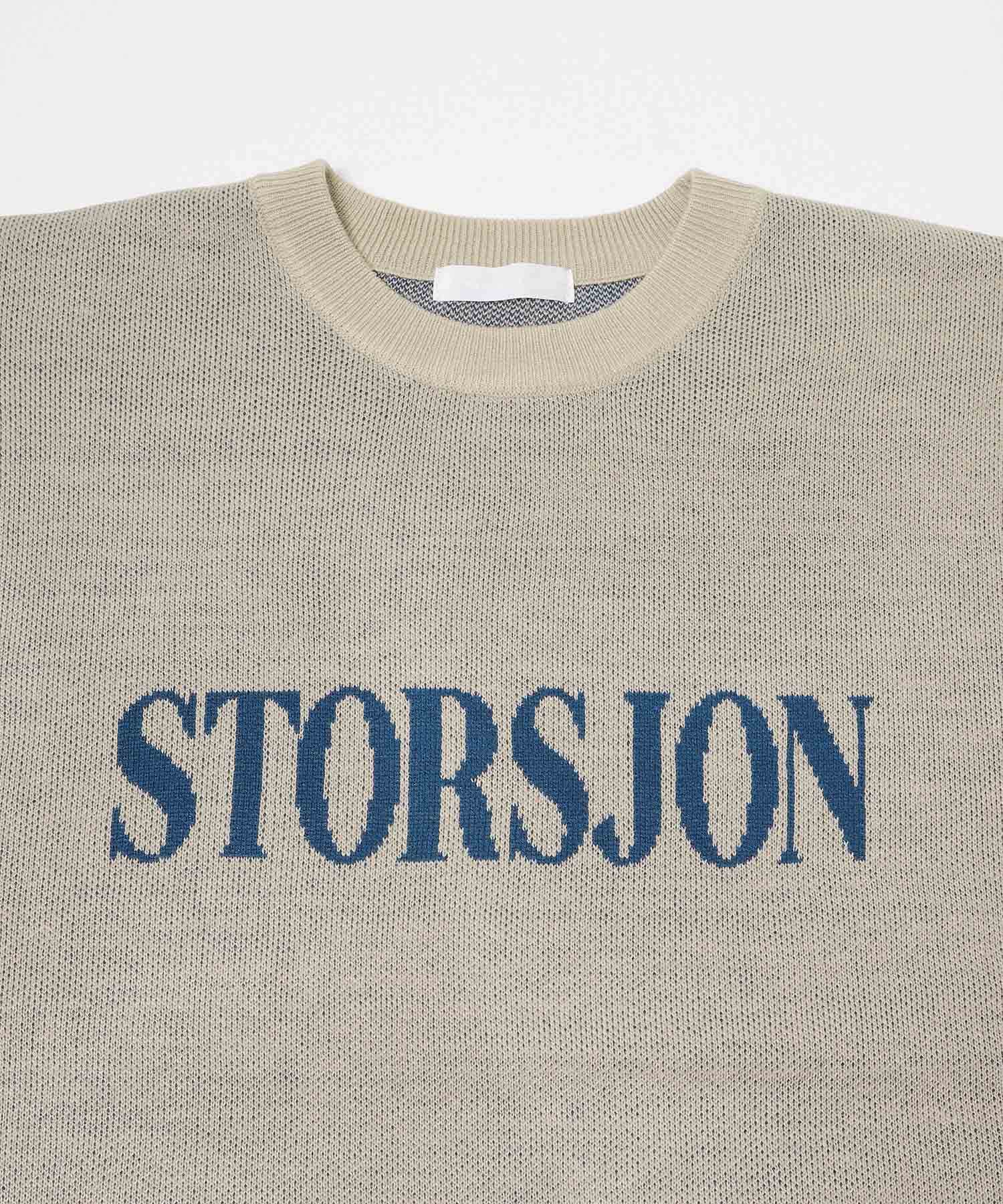 ロゴグラフィッククルーネックニット GREIGE M