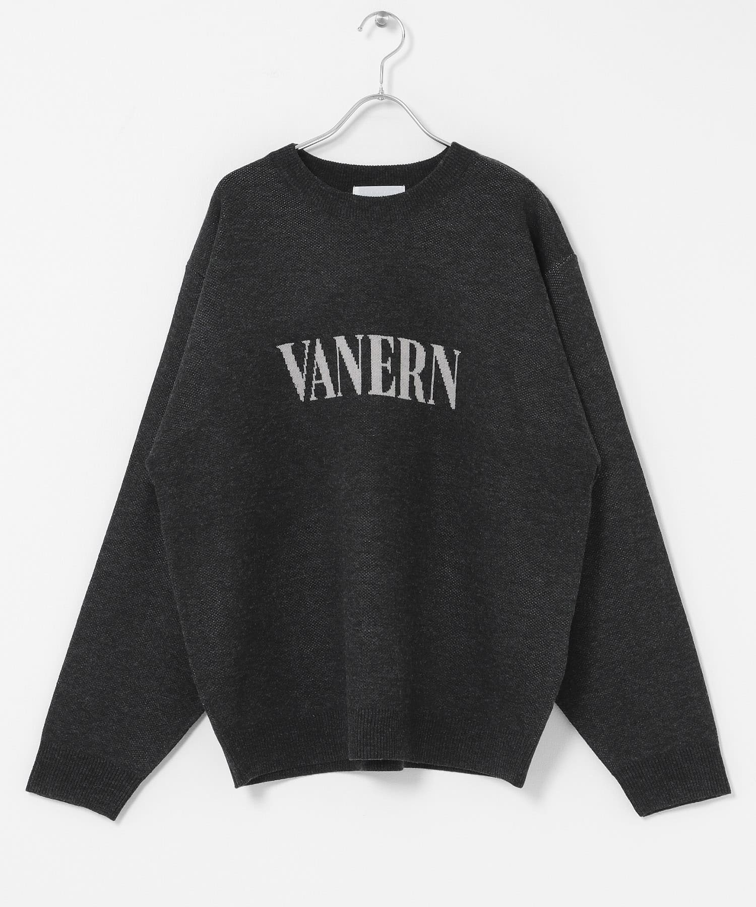 ロゴグラフィッククルーネックニット BLACK M