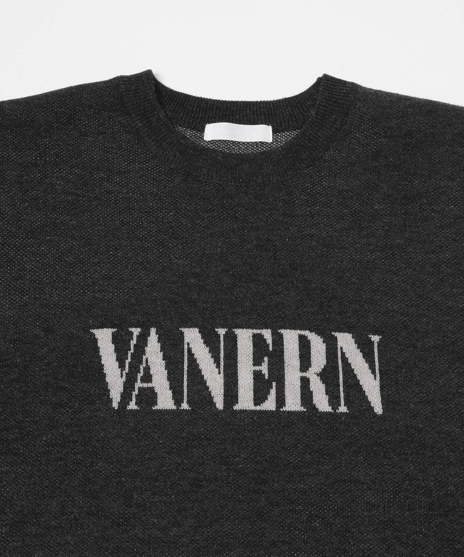ロゴグラフィッククルーネックニット BLACK M