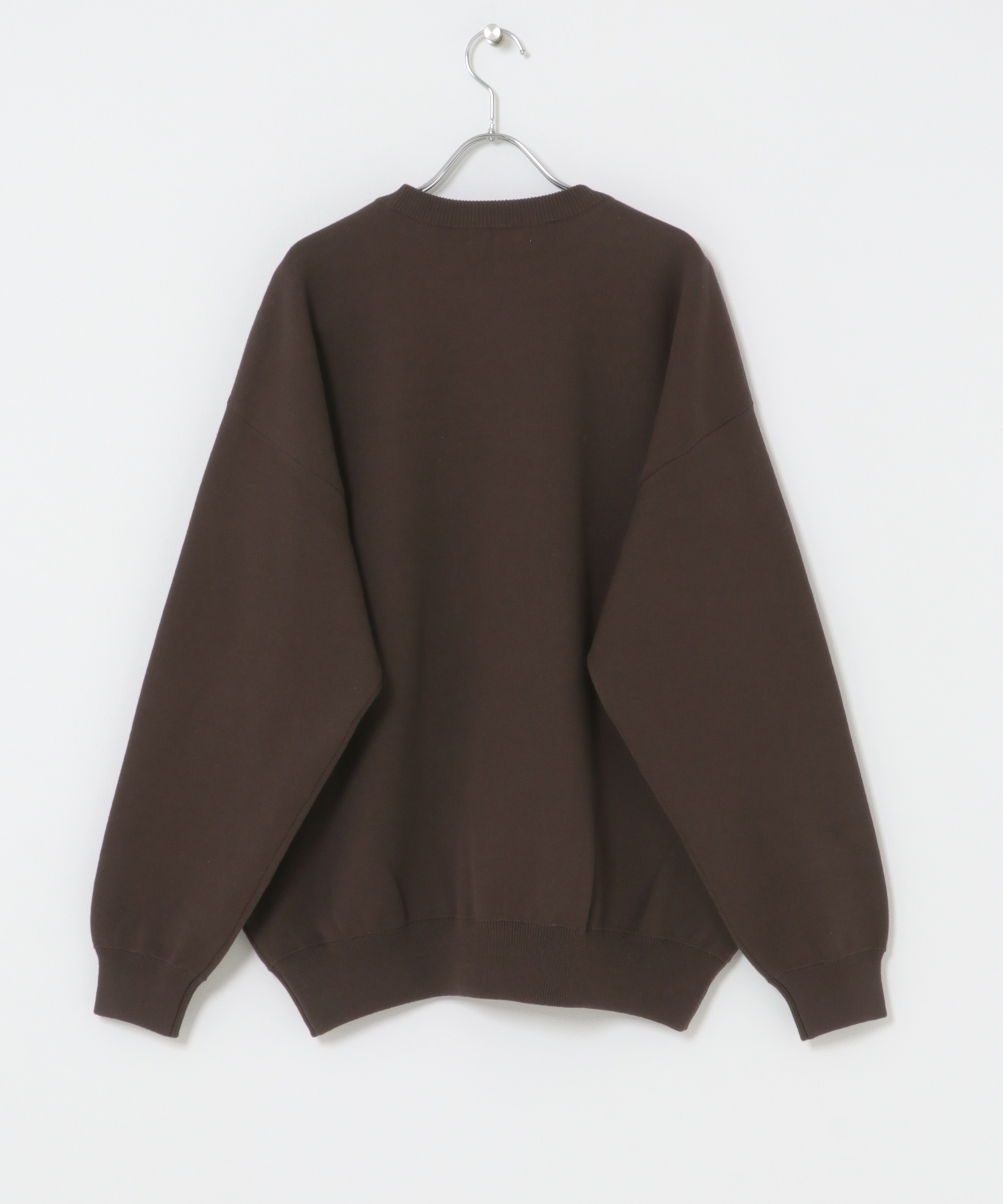 スウェットライクカレッジロゴニット BROWN M