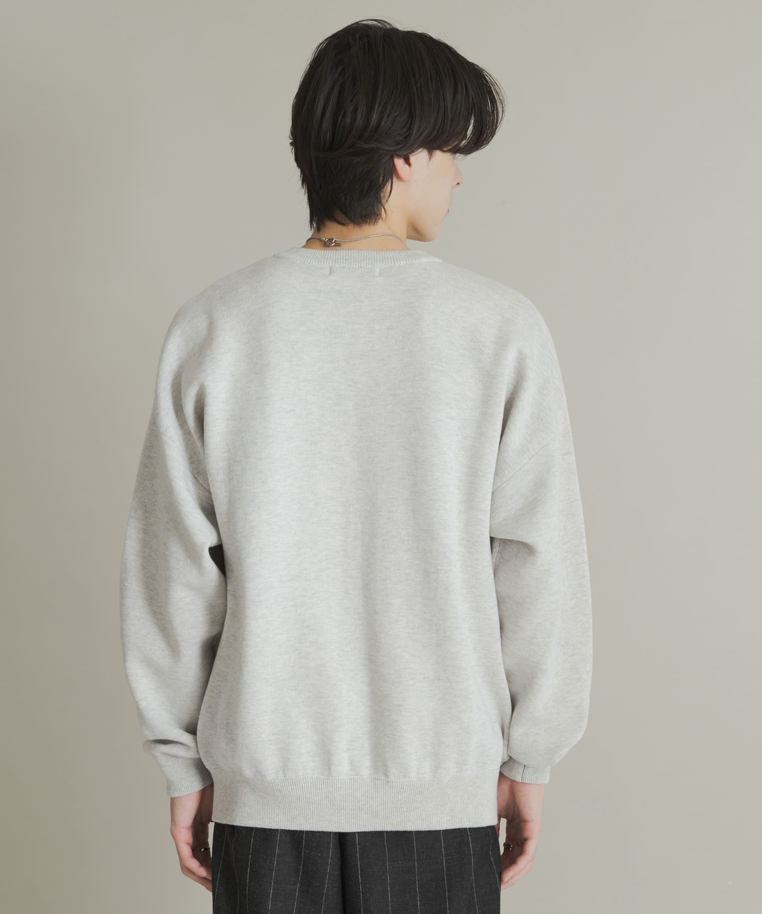スウェットライクカレッジロゴニット GRAY M