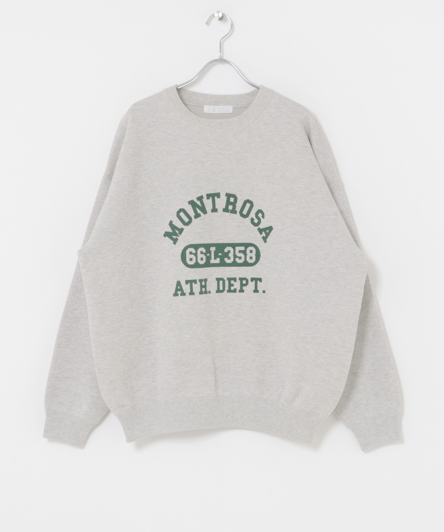 スウェットライクカレッジロゴニット GRAY M