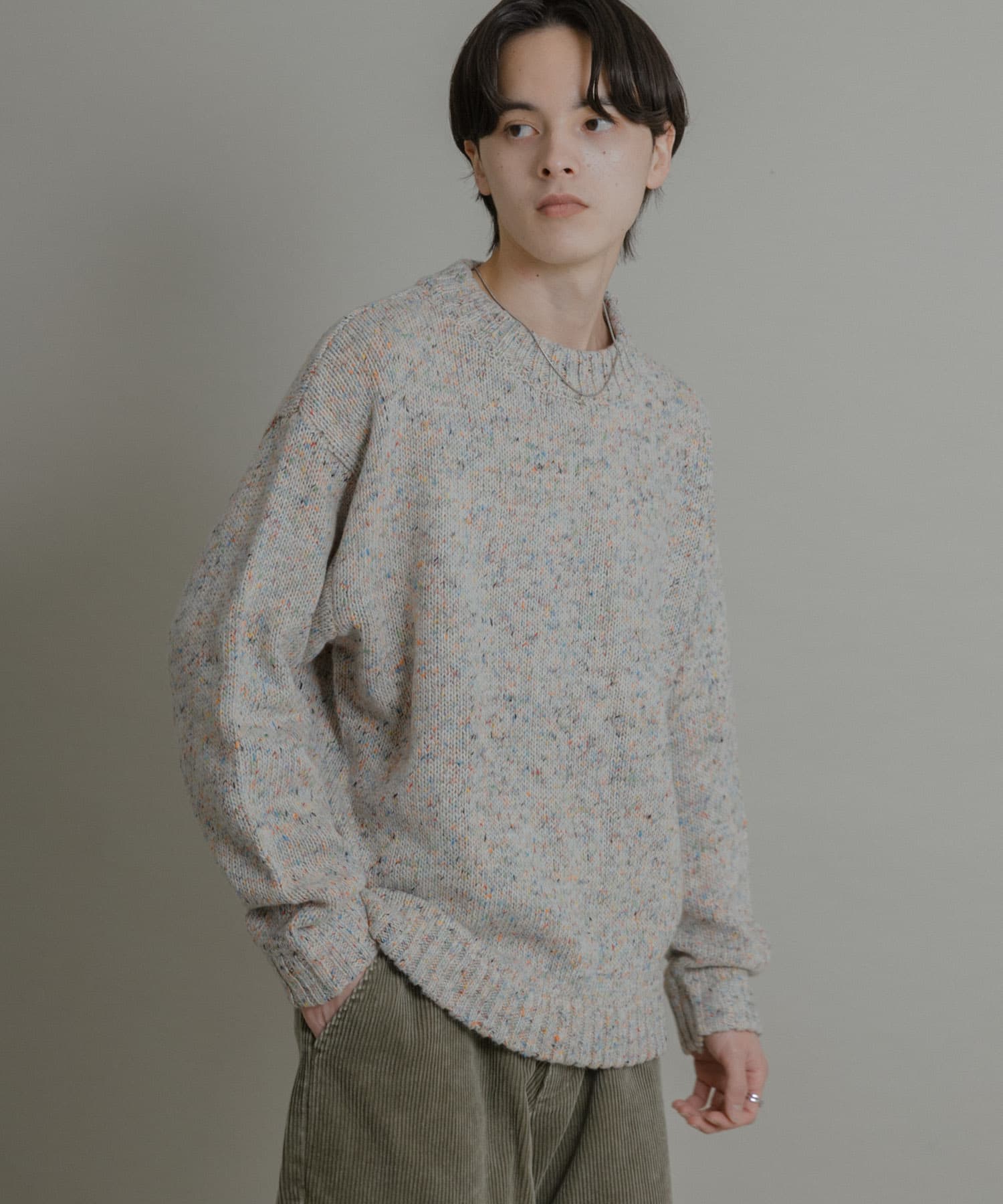 洗濯可』カラーネップニットプルオーバー(M IVORY): トップス｜URBAN